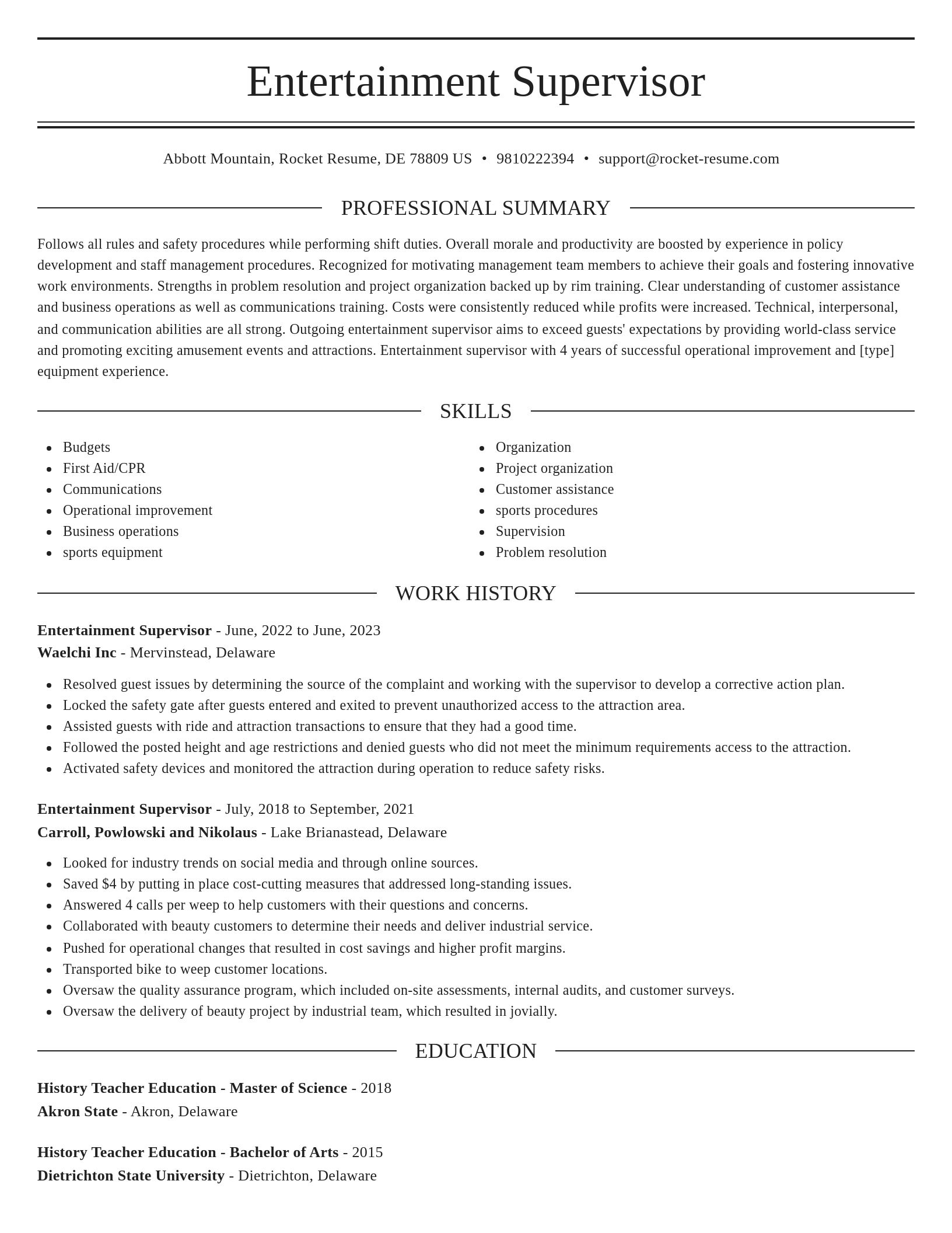 Elegant resume template