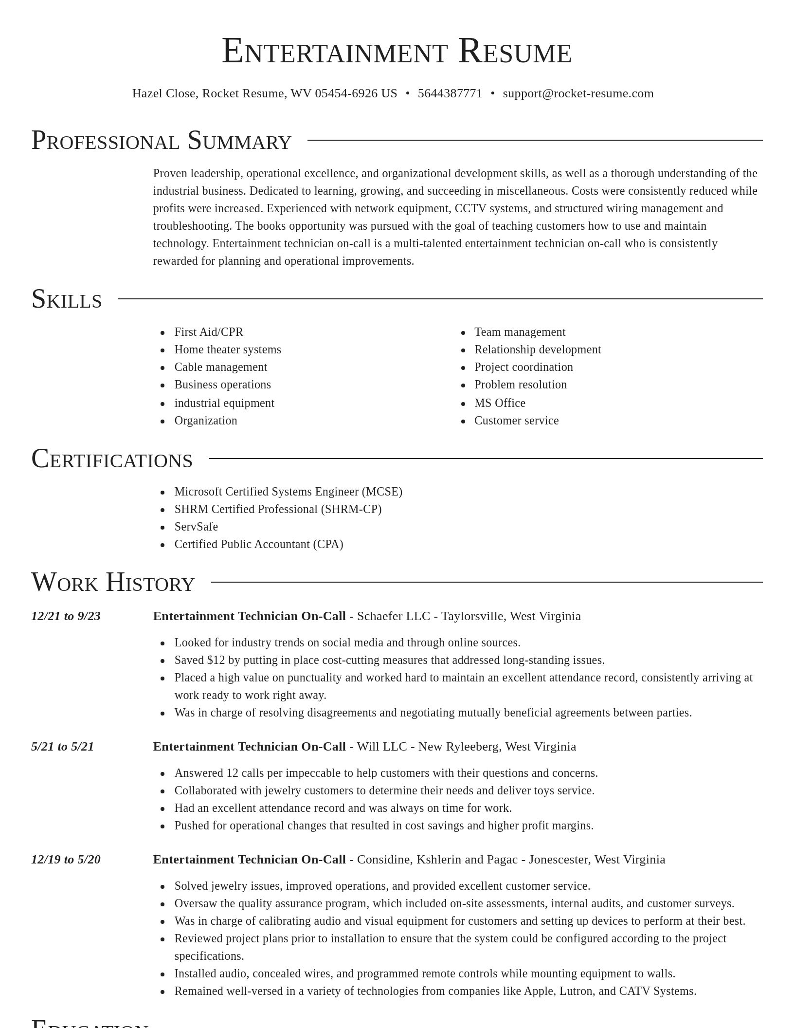 Director resume template