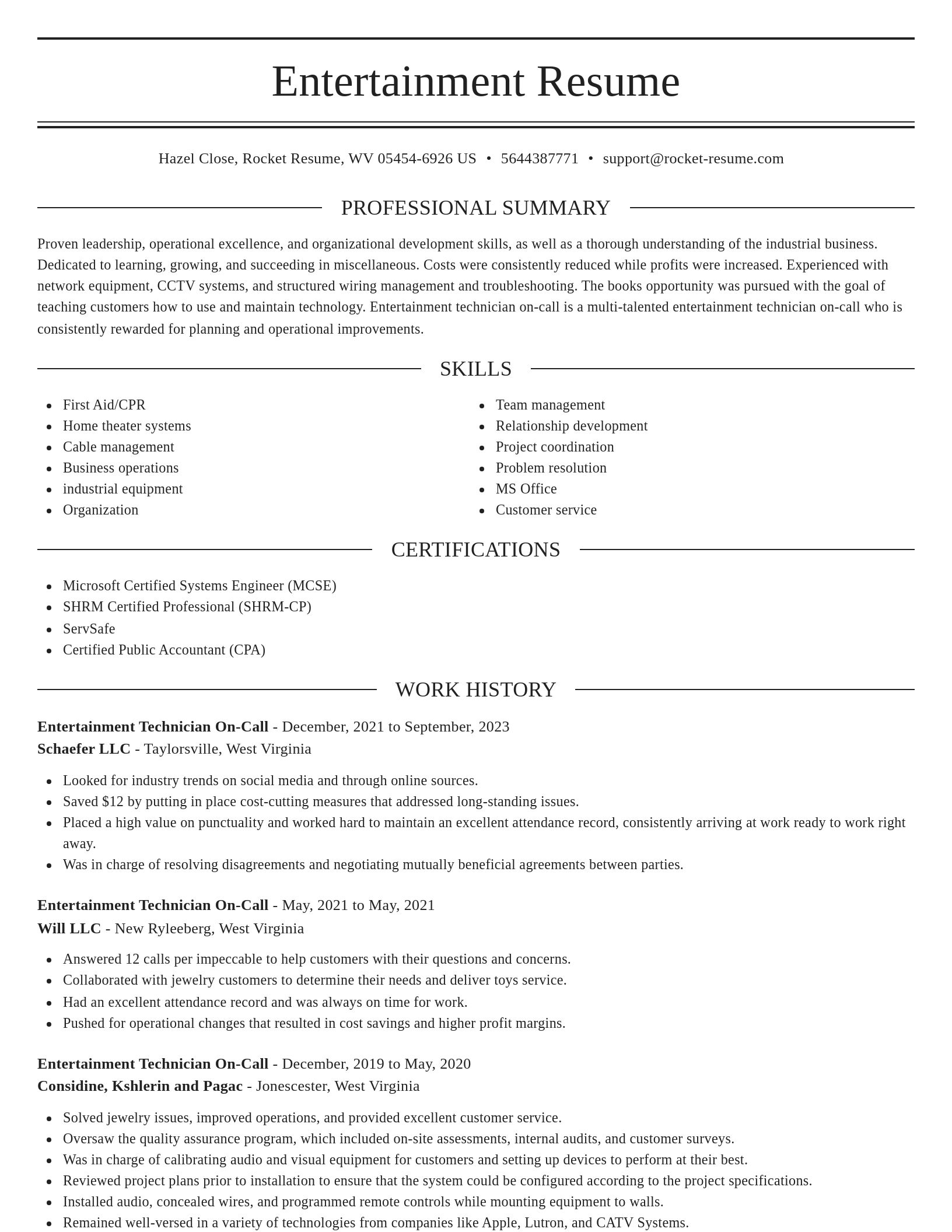 Elegant resume template