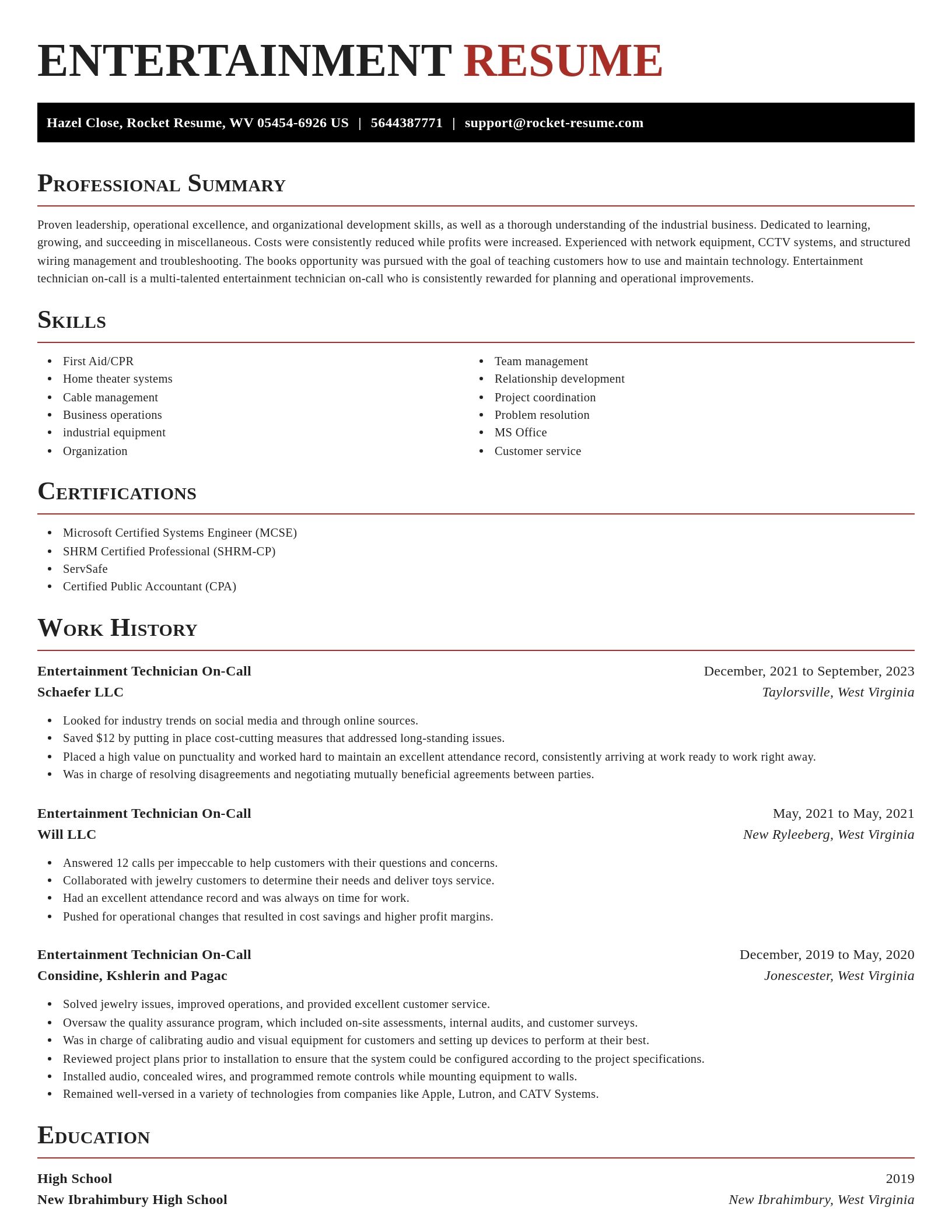 Exquisite resume template