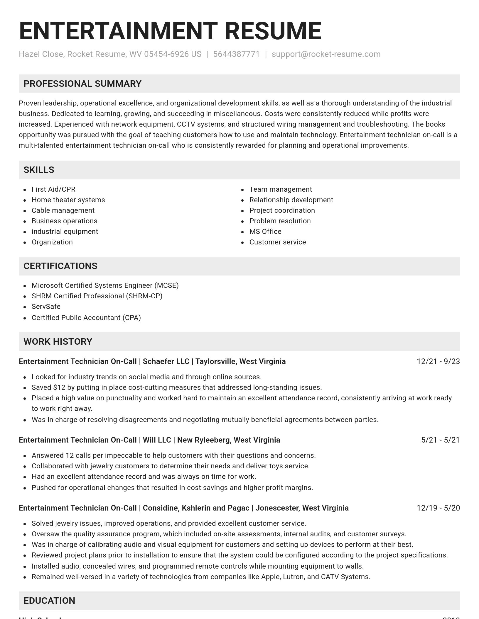 Genius resume template