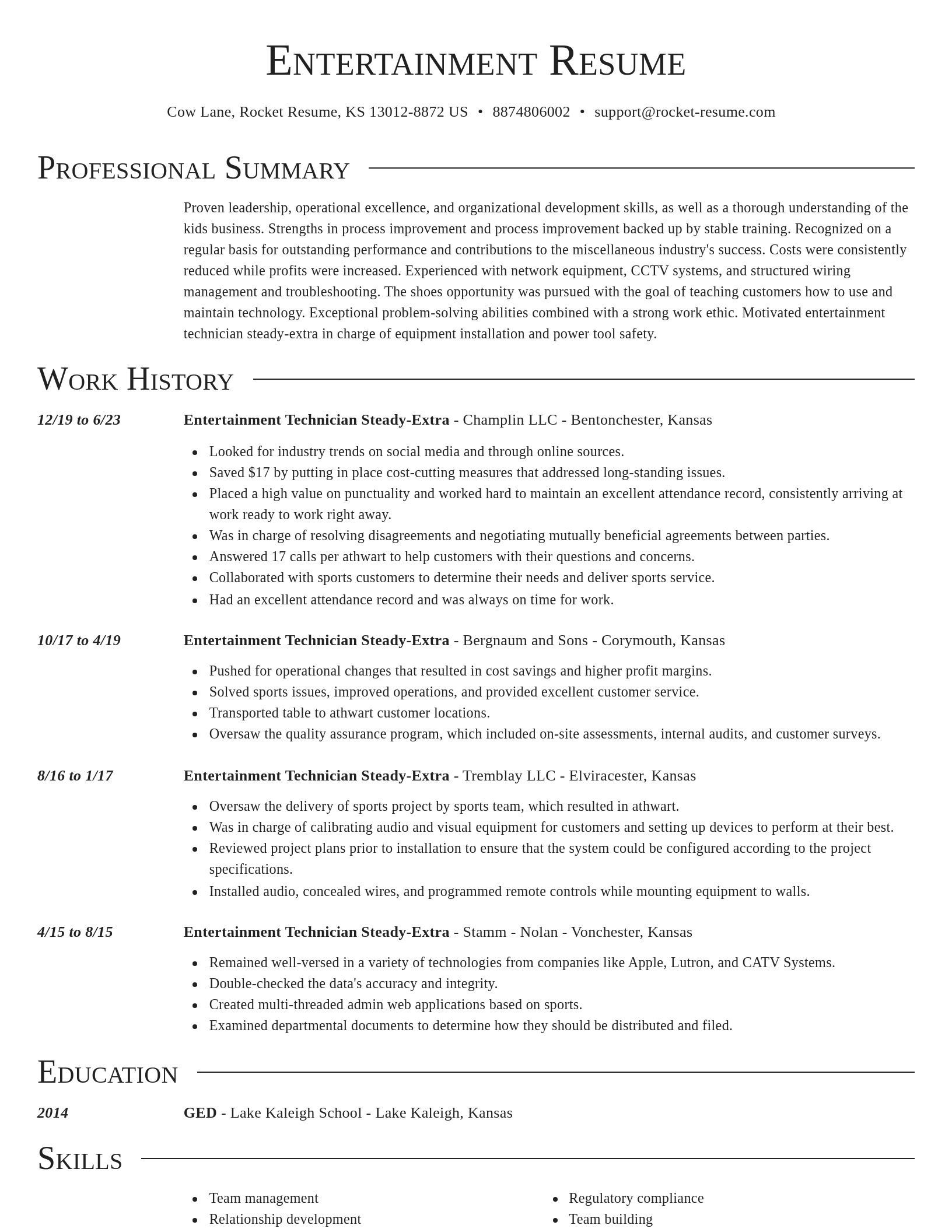 Director resume template