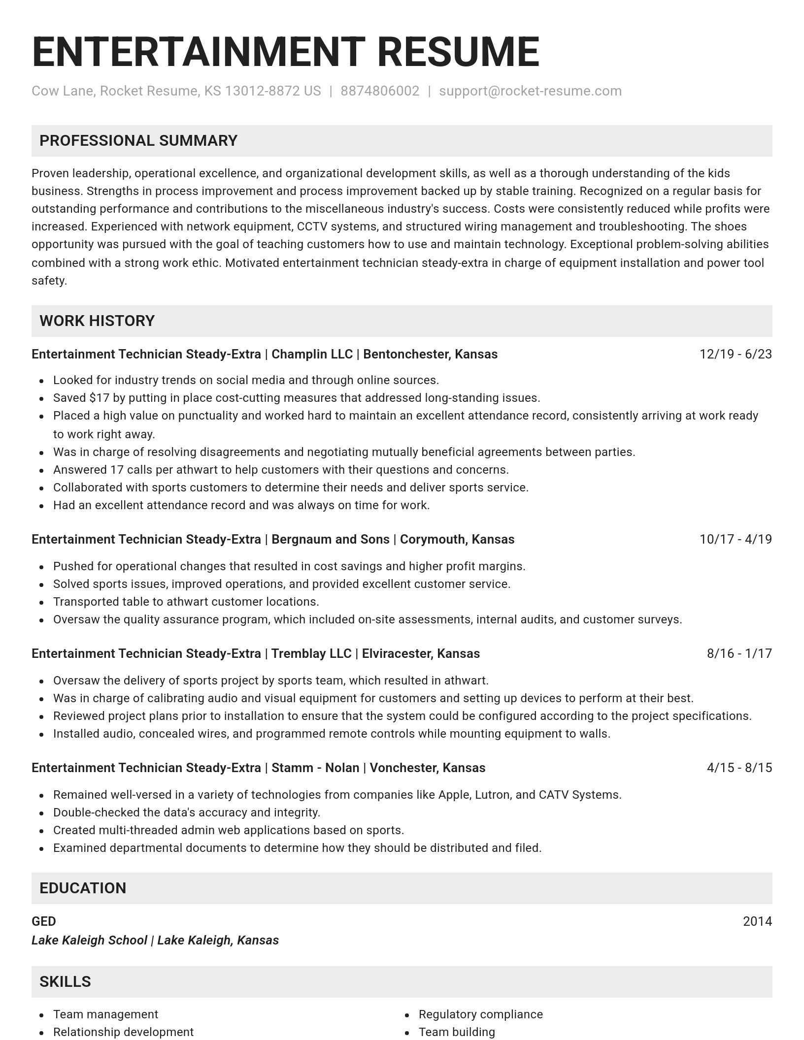 Genius resume template