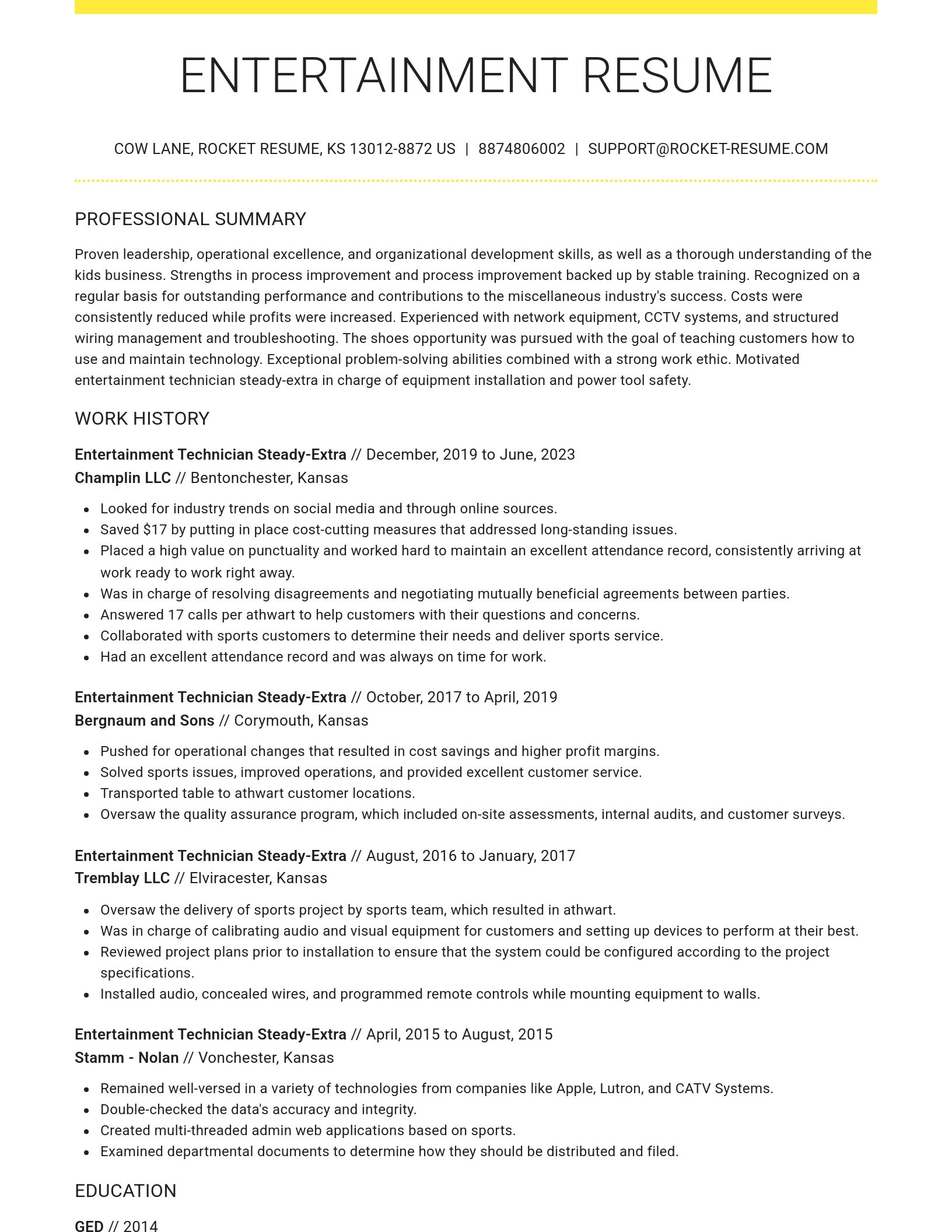 Grand resume template