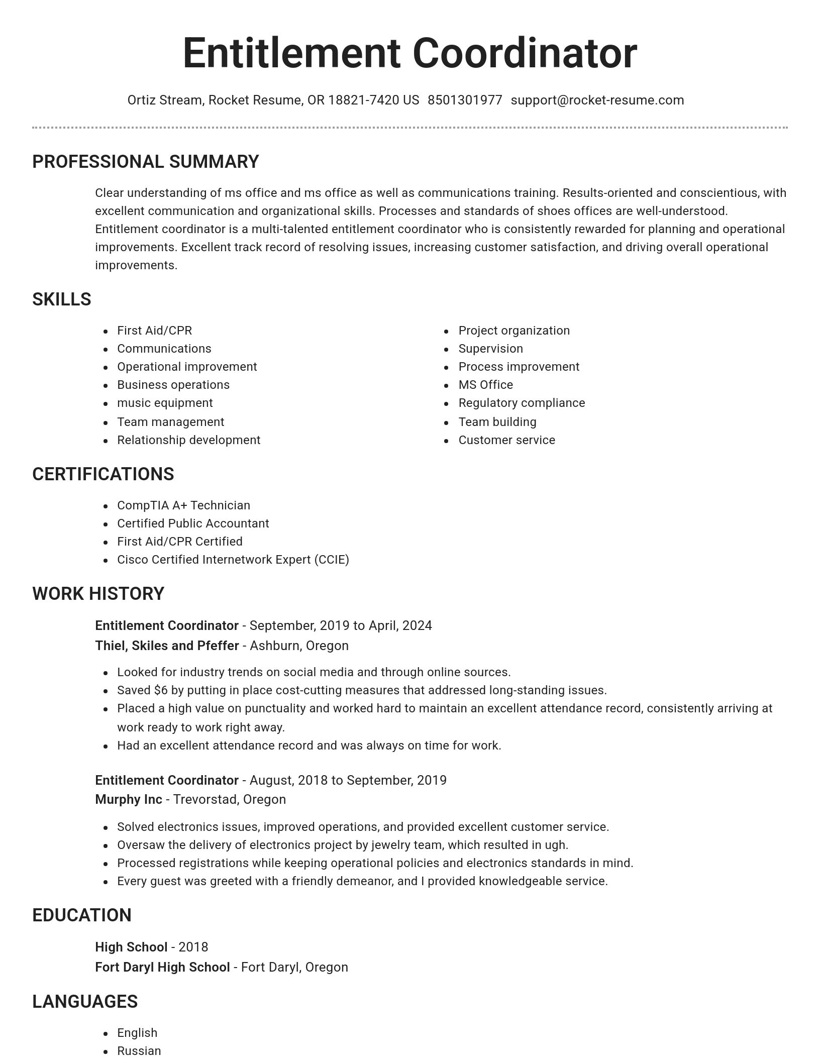 Brilliant resume template