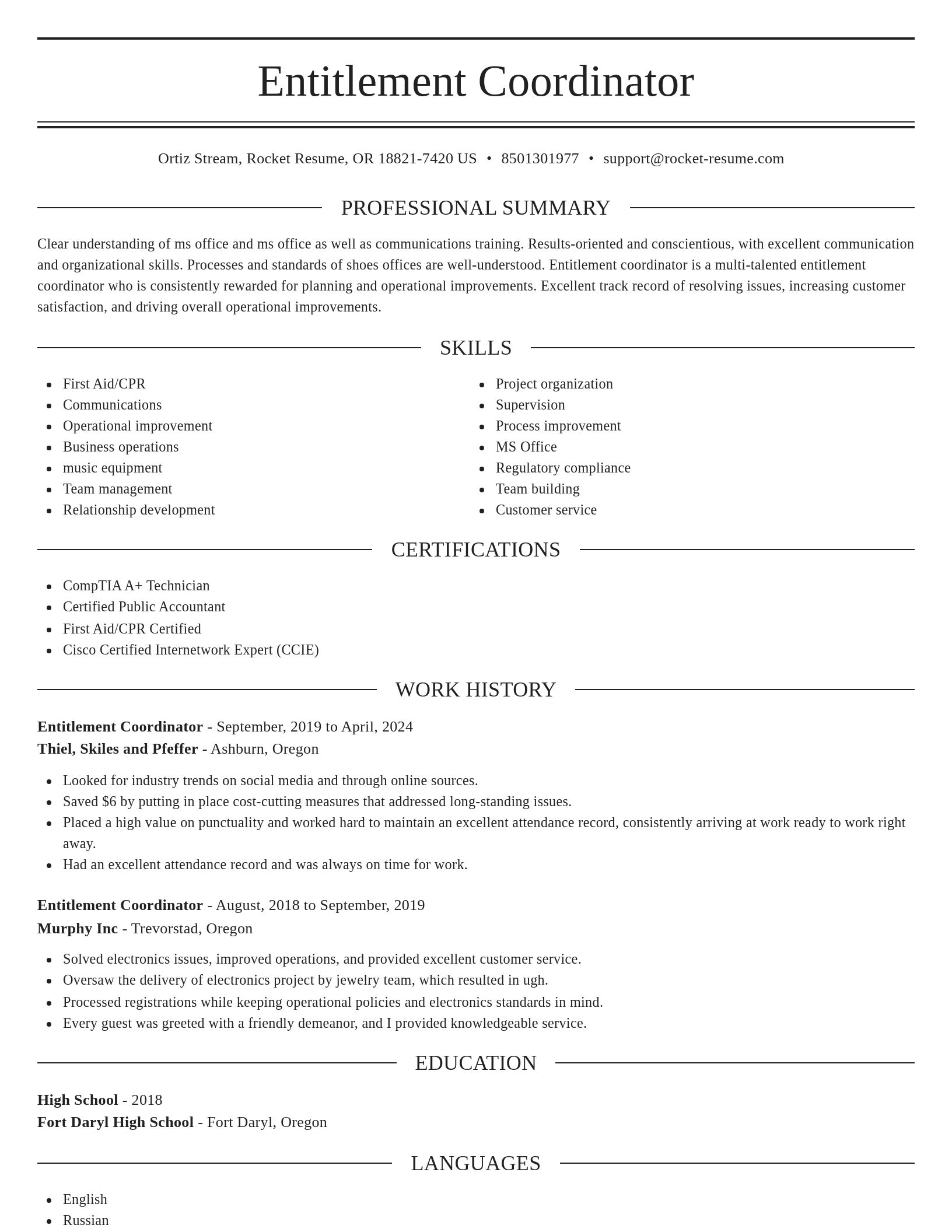 Elegant resume template
