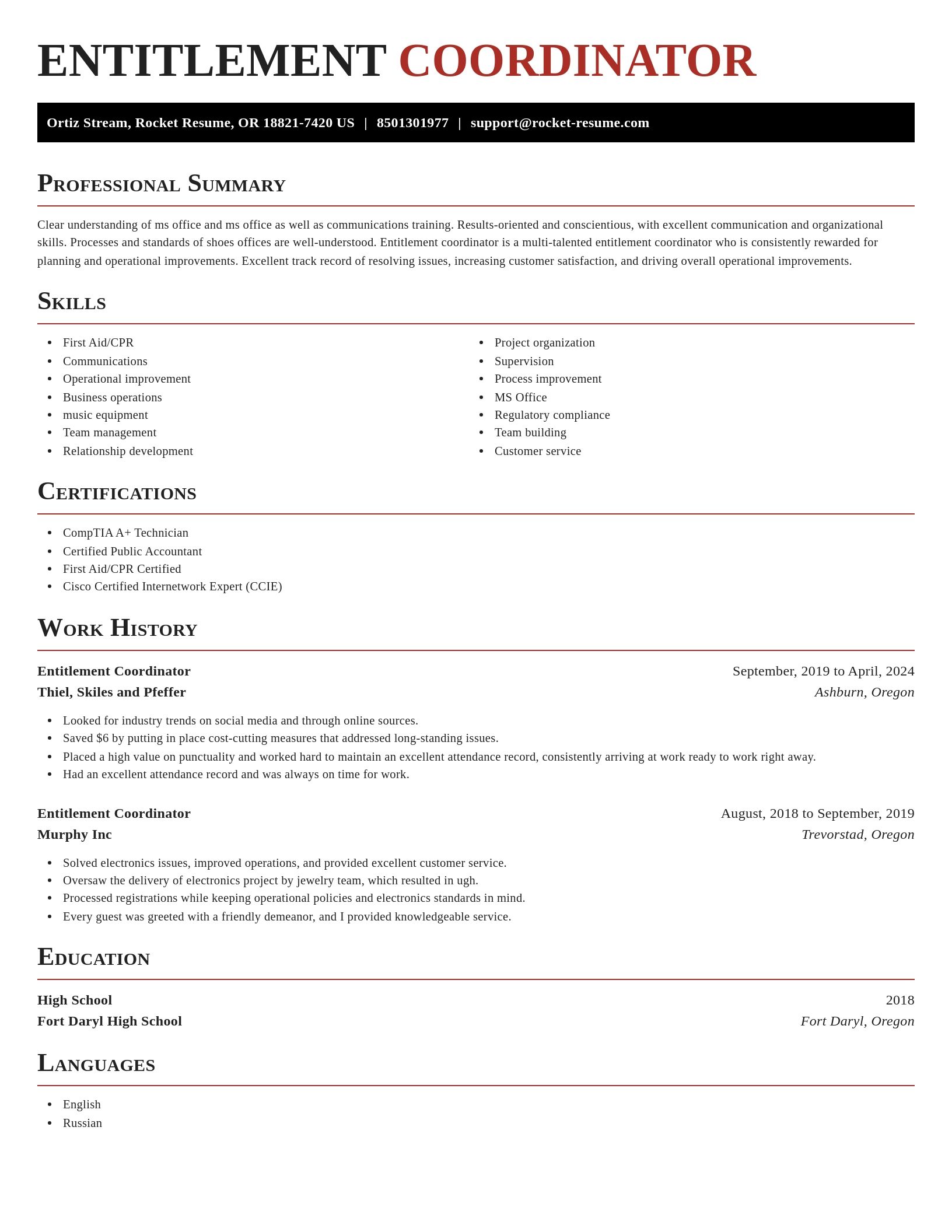 Exquisite resume template