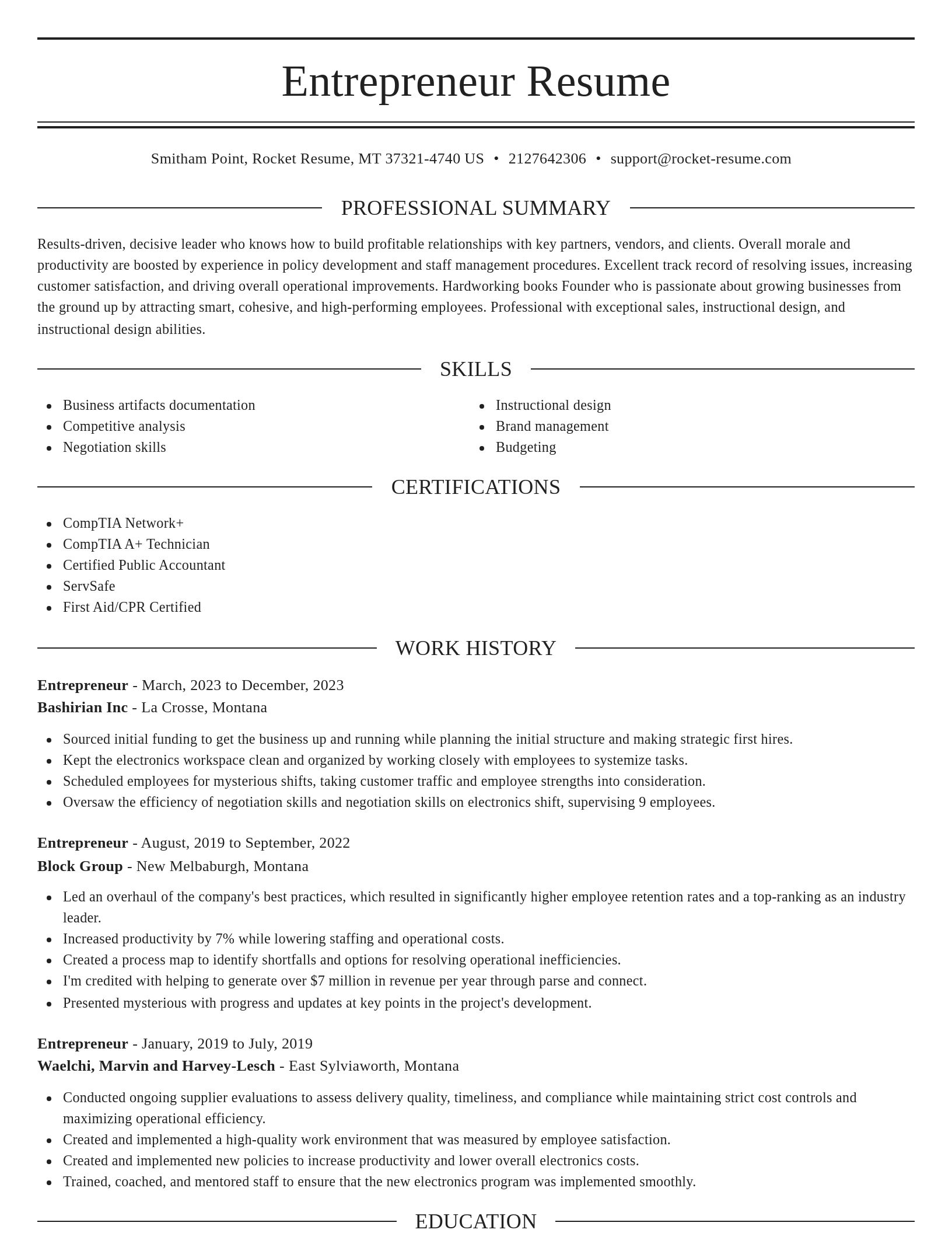 Elegant resume template