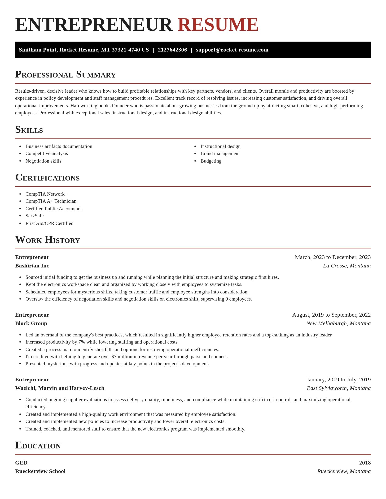 Exquisite resume template
