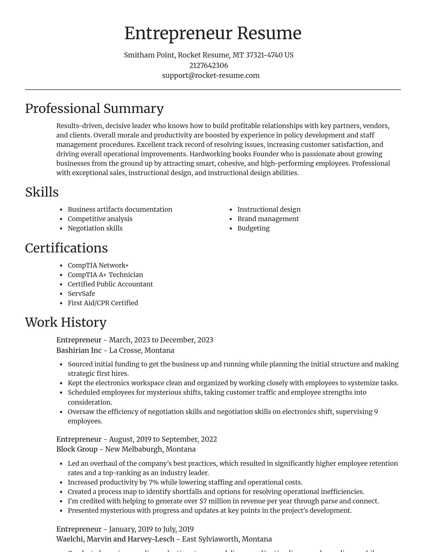 Focal Point resume template