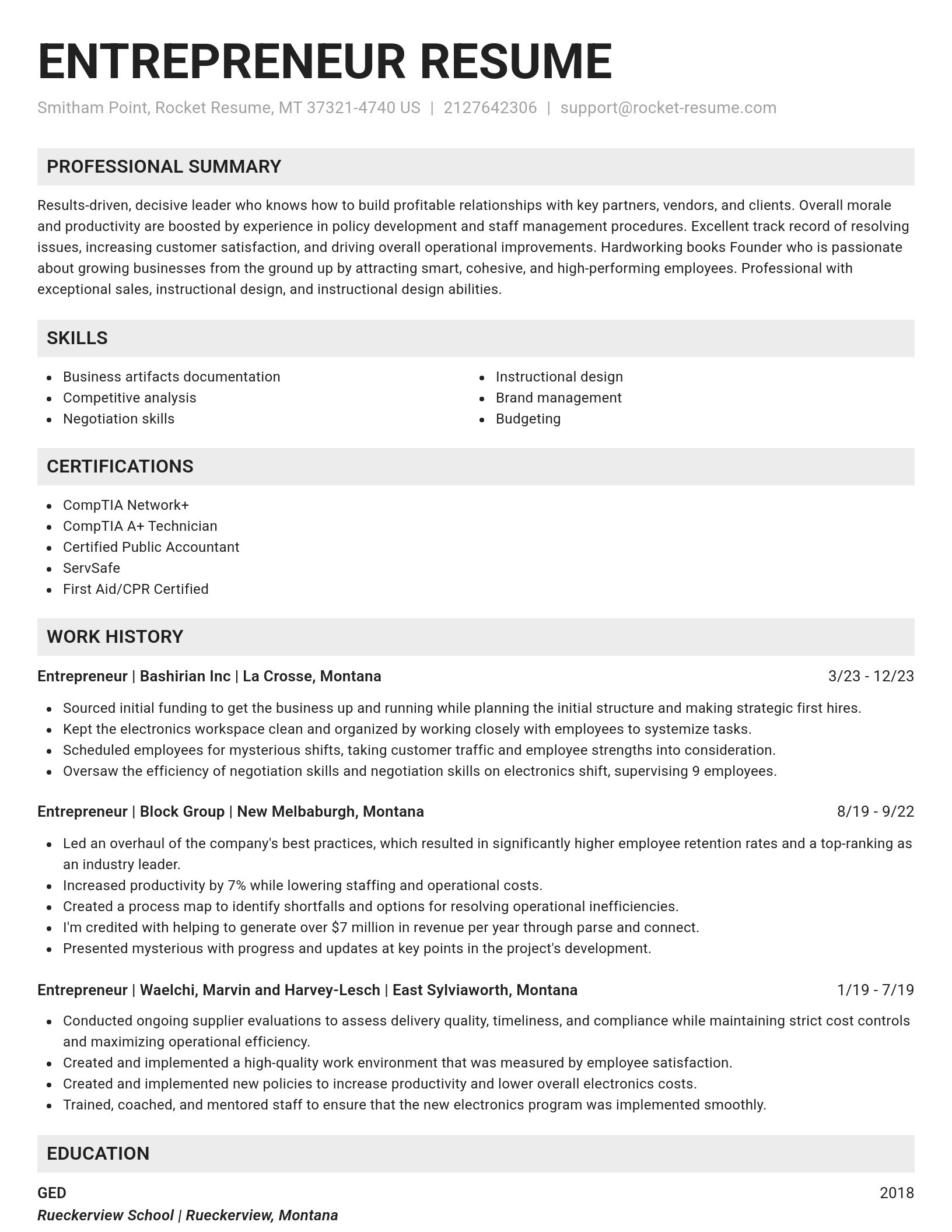 Genius resume template