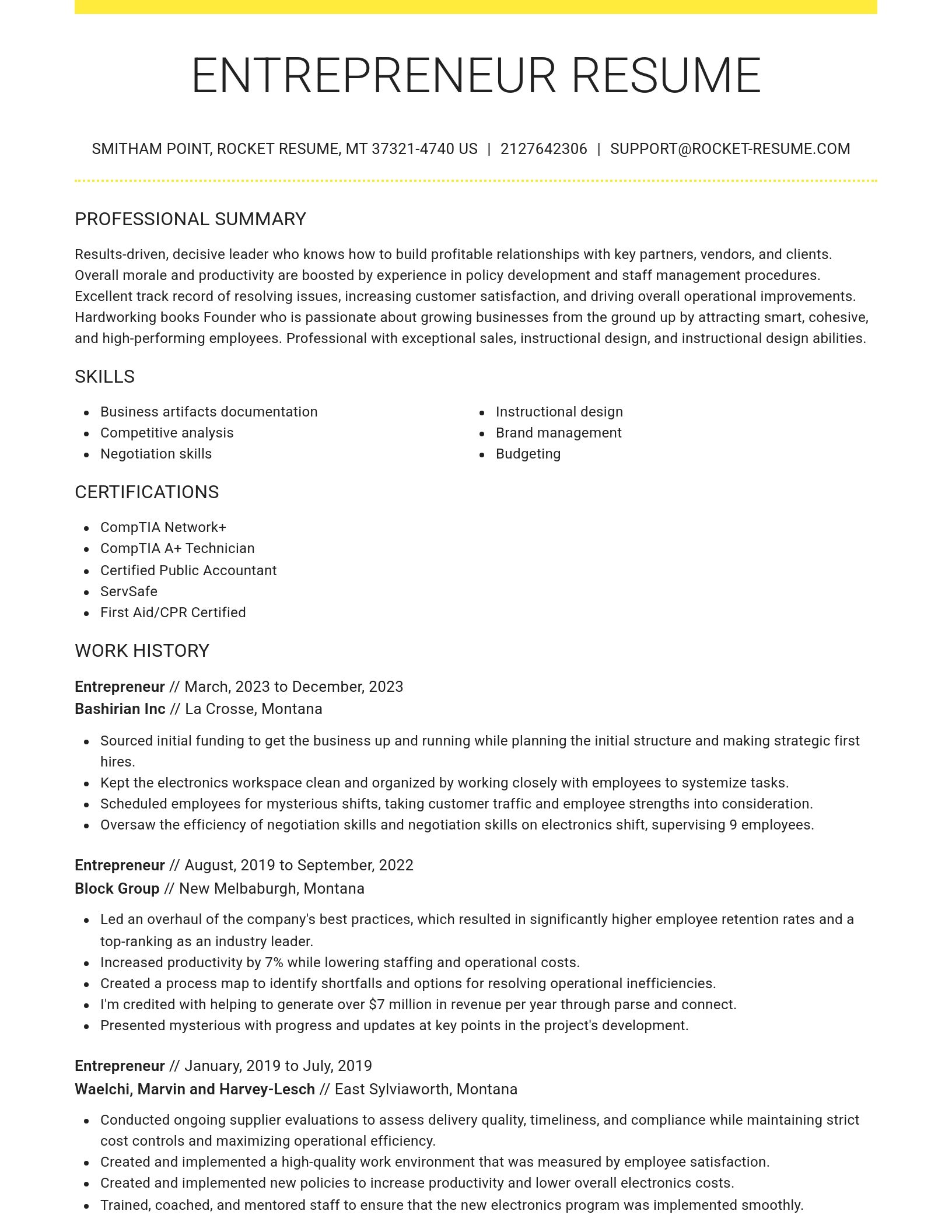 Grand resume template
