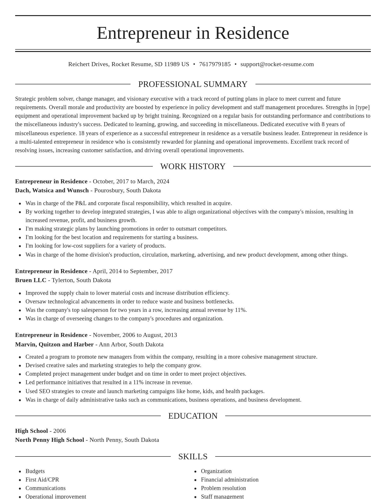Elegant resume template