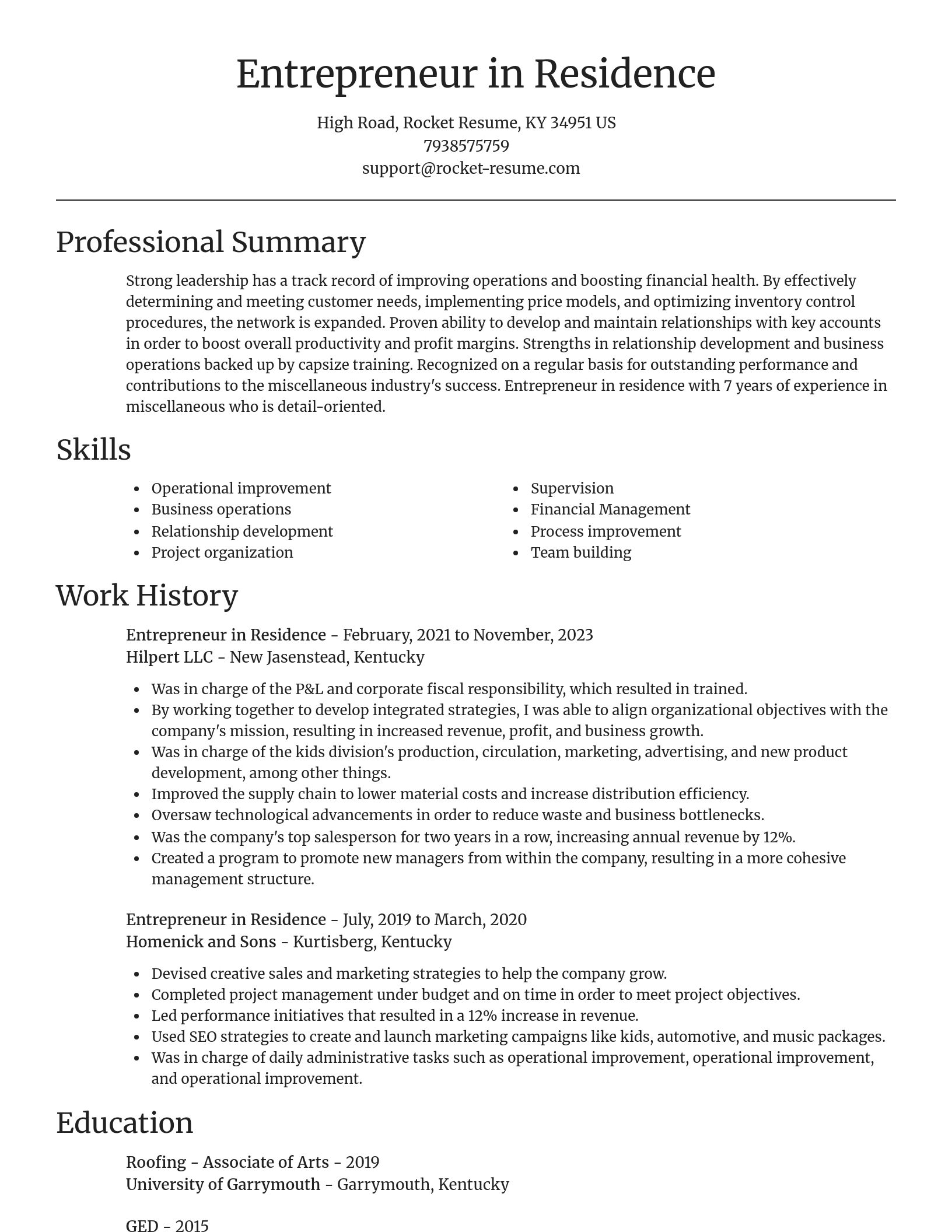 Focal Point resume template
