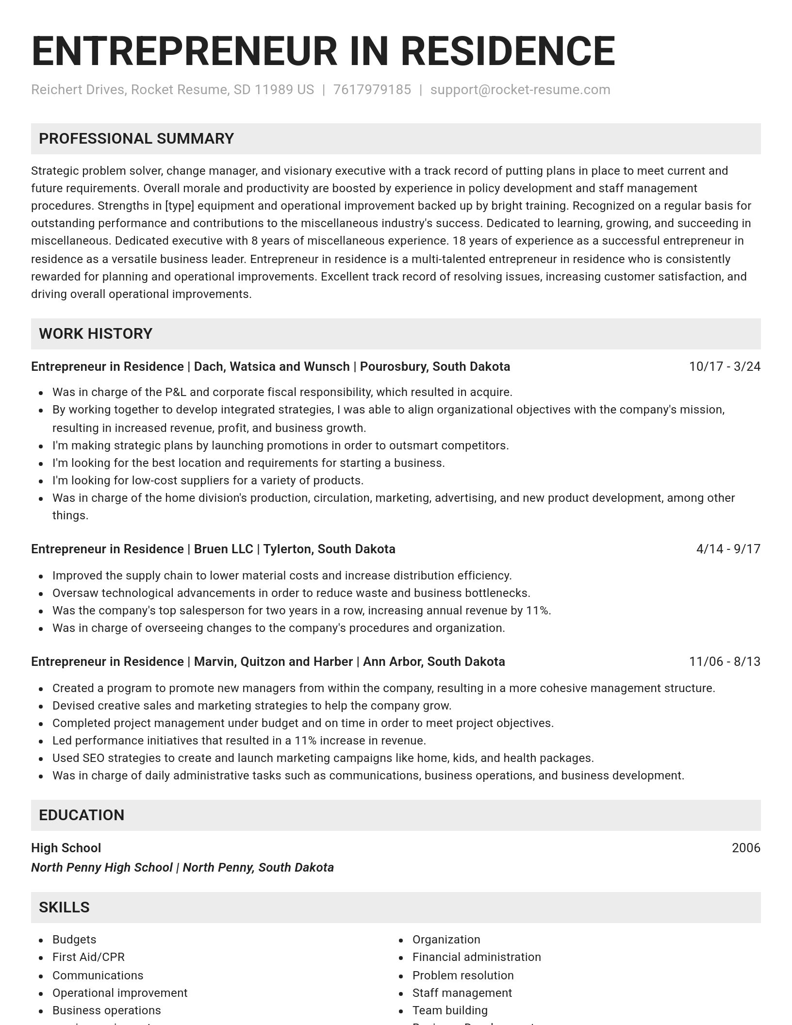 Genius resume template