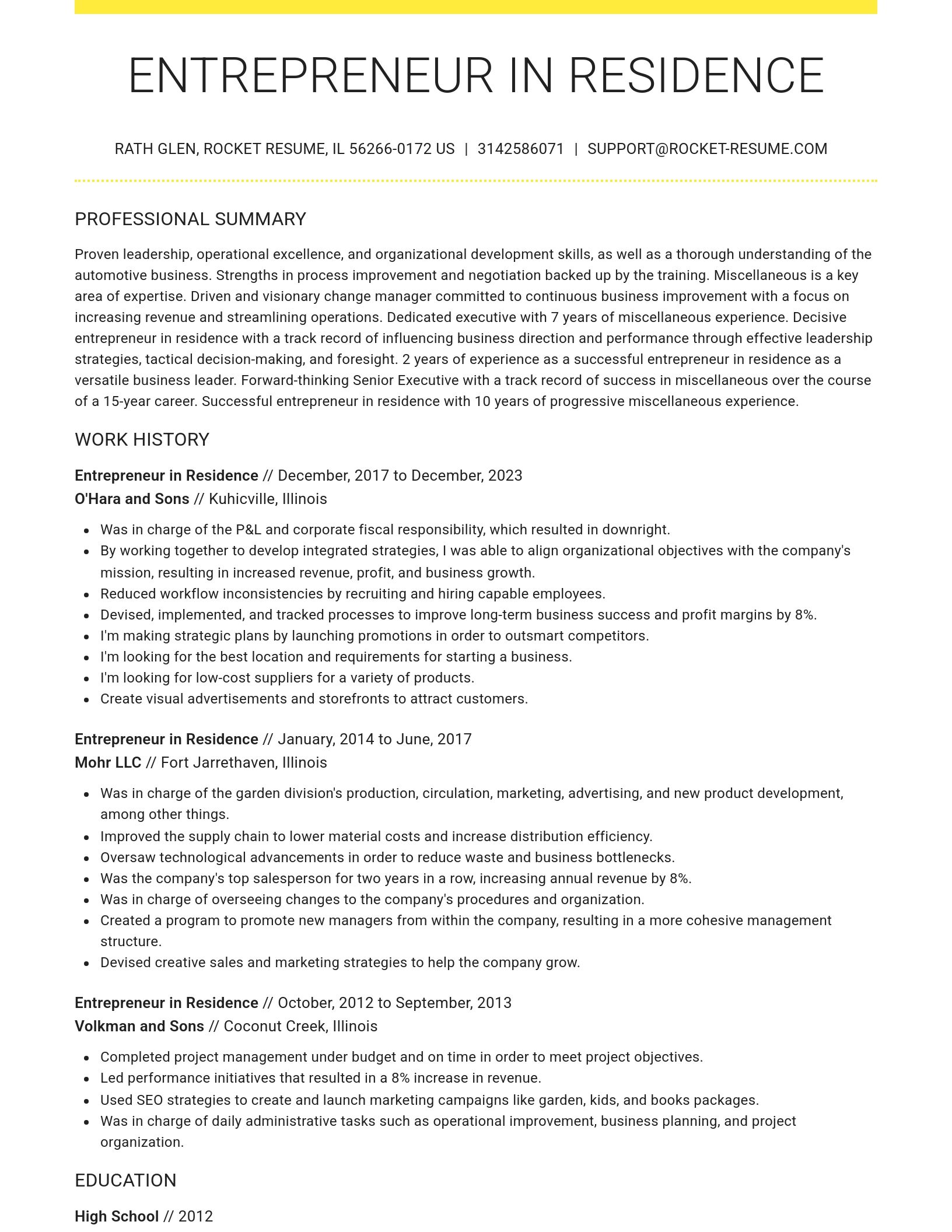 Grand resume template
