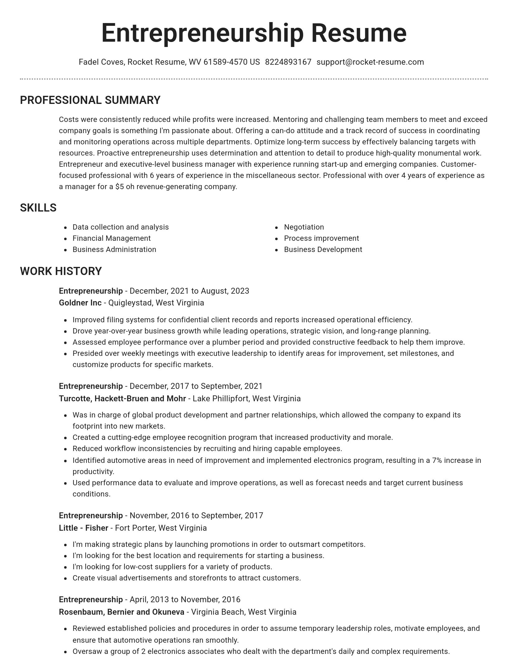 Brilliant resume template