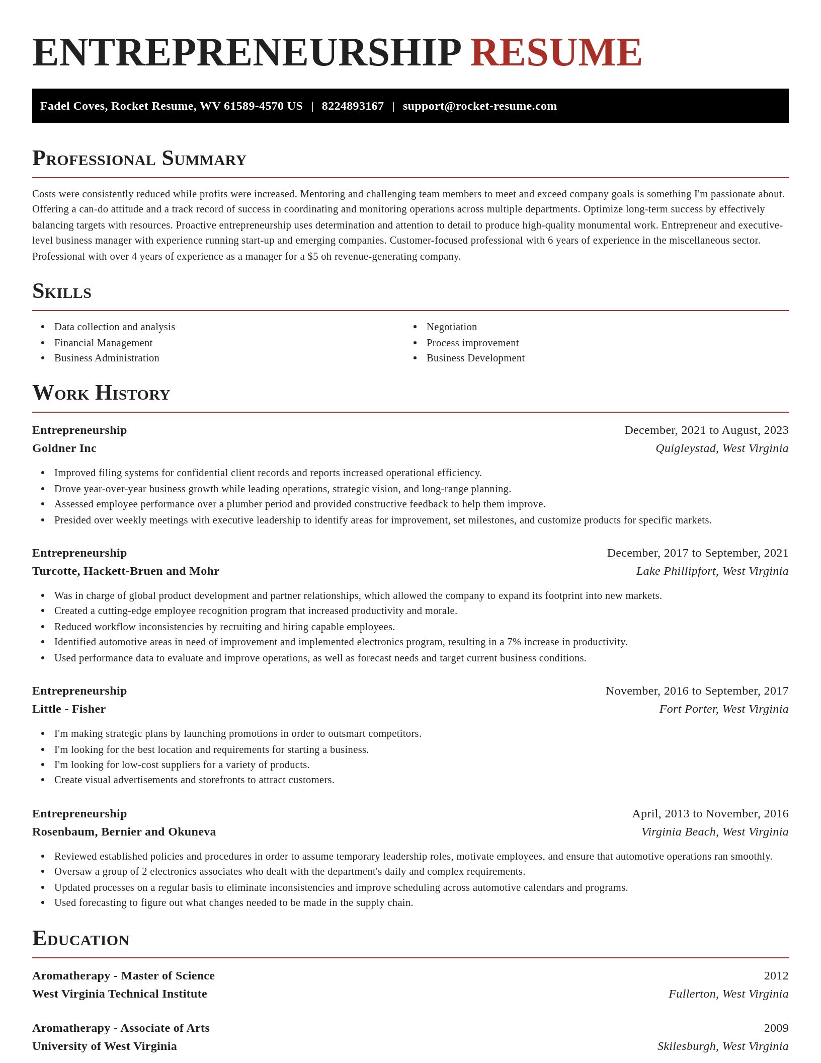 Exquisite resume template
