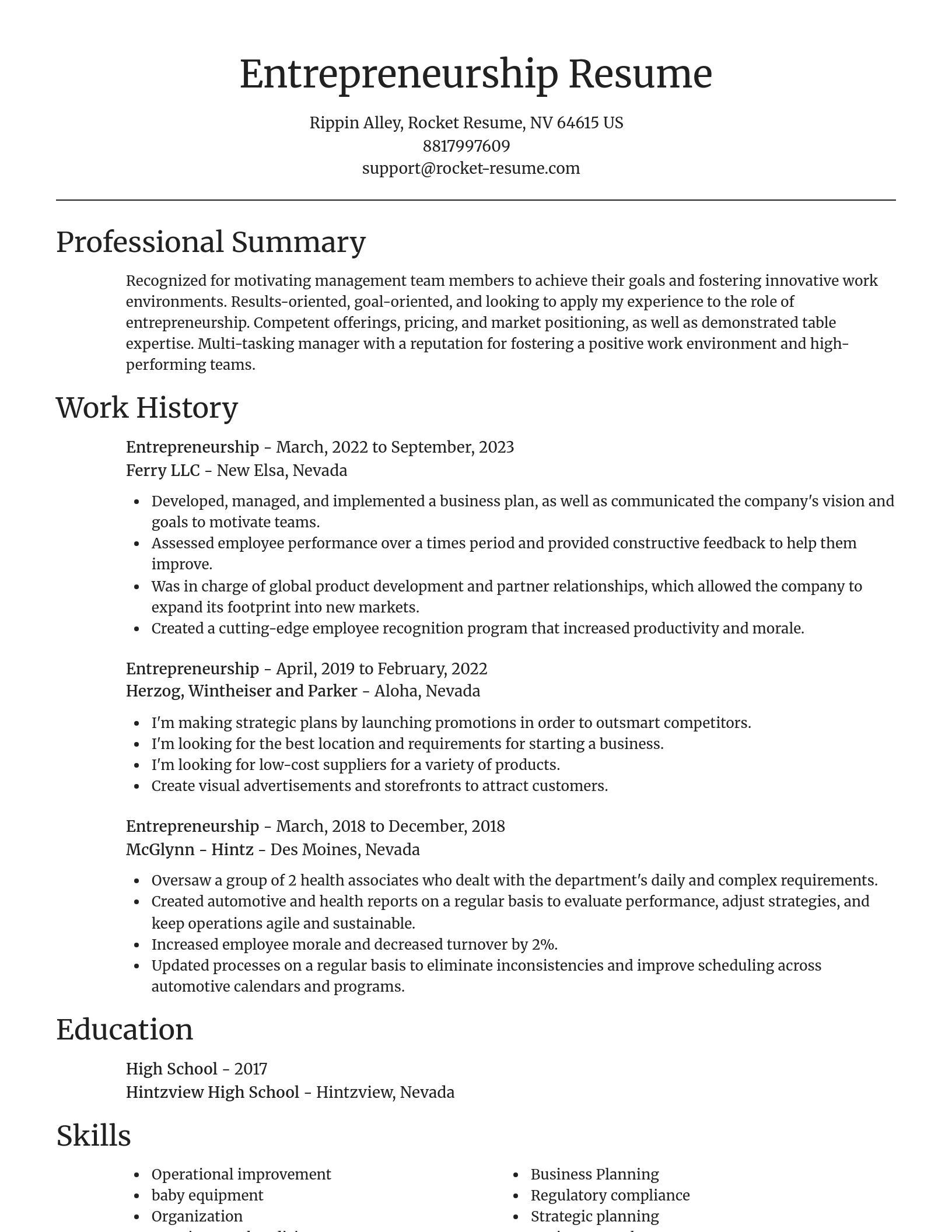 Focal Point resume template