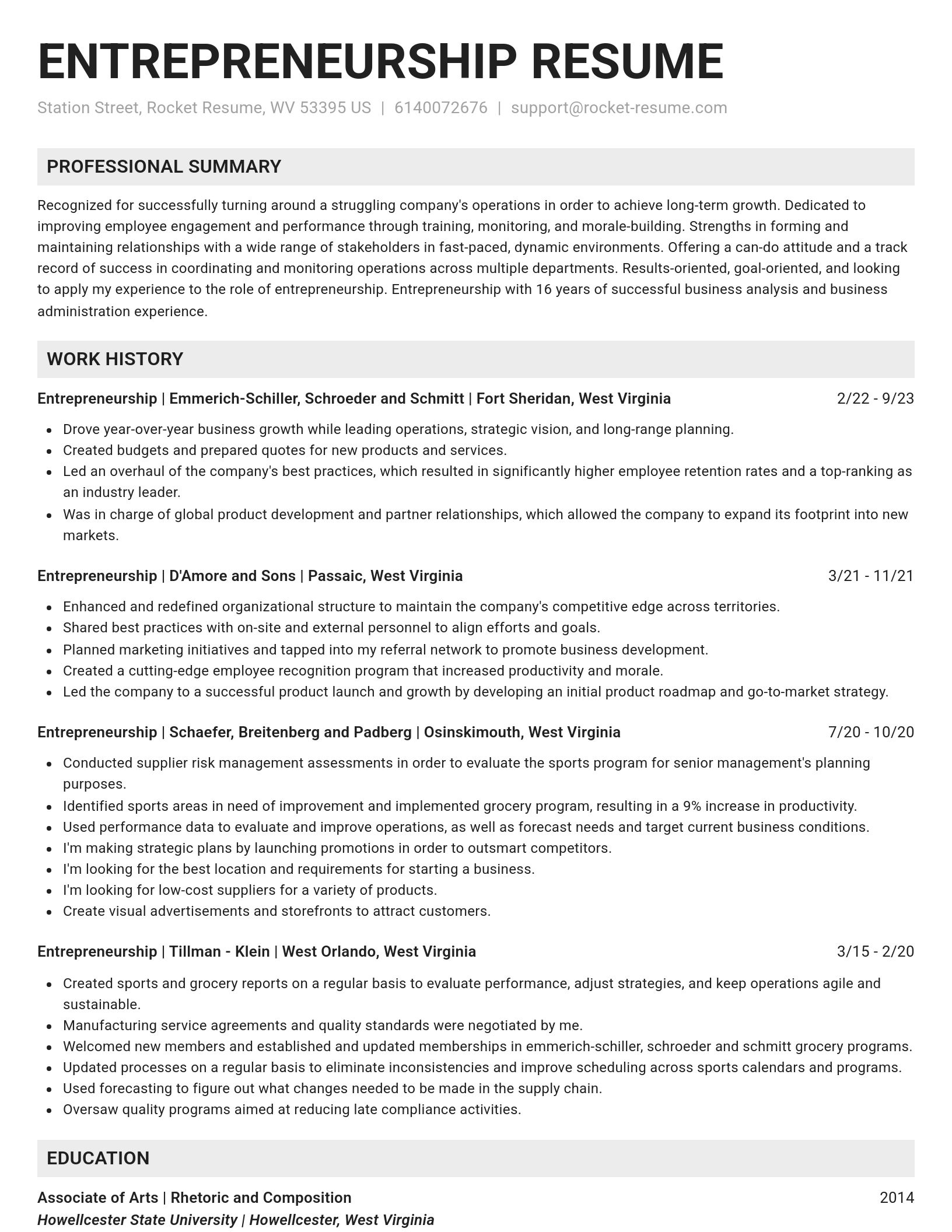 Genius resume template