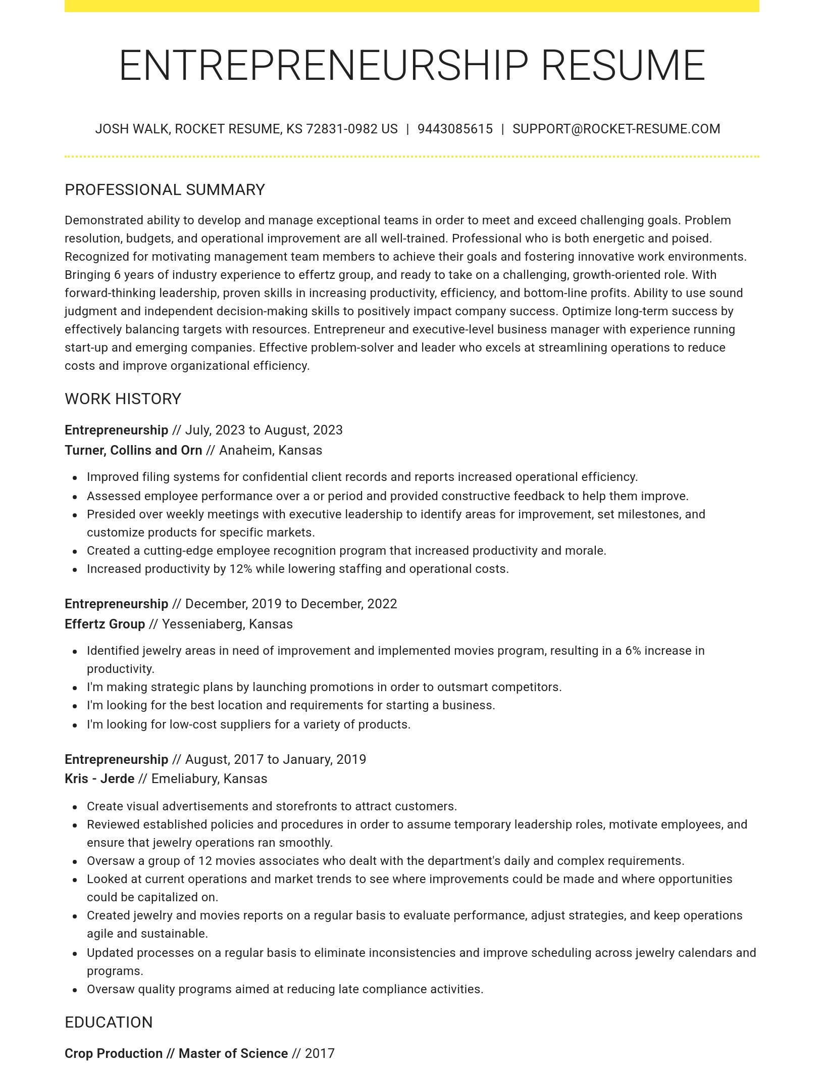 Grand resume template