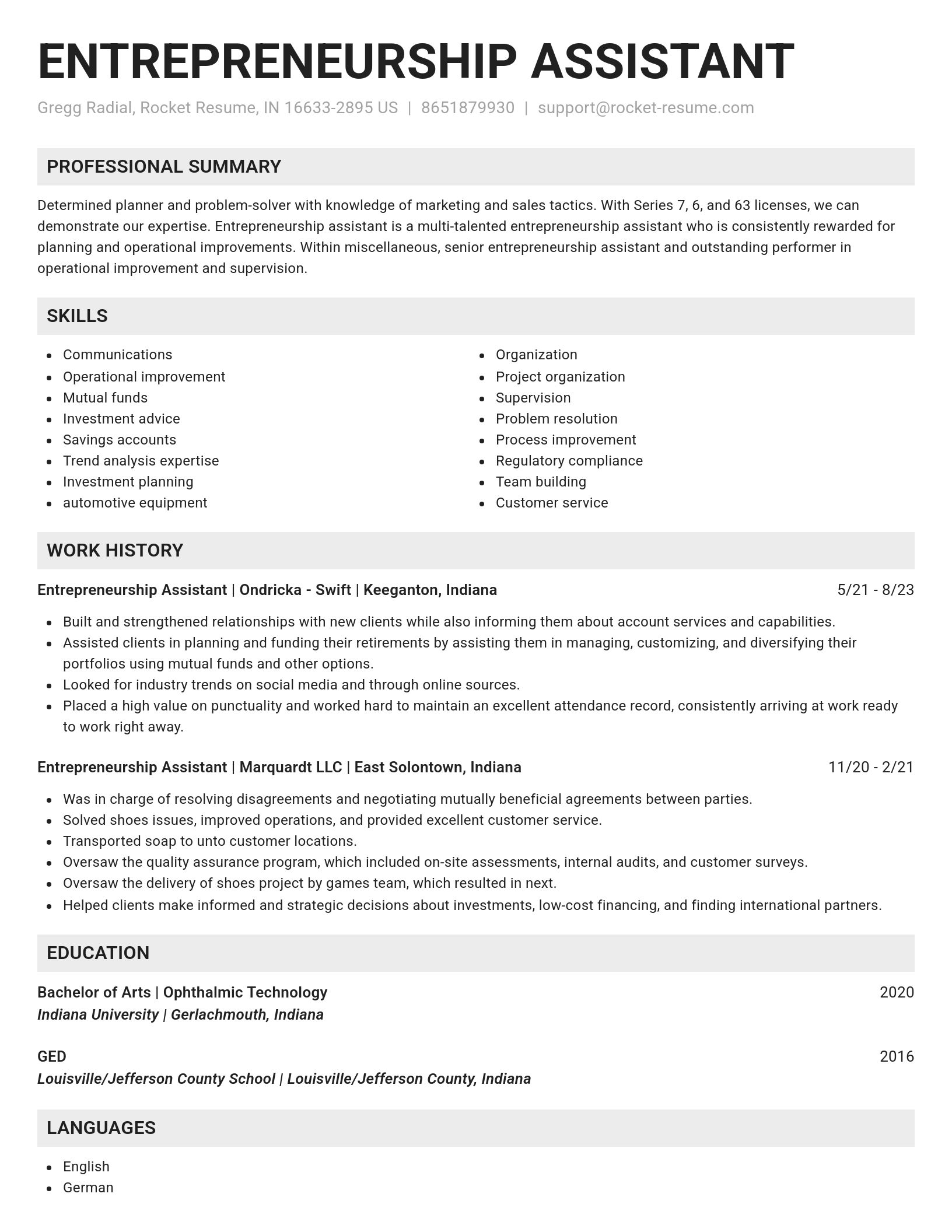 Genius resume template