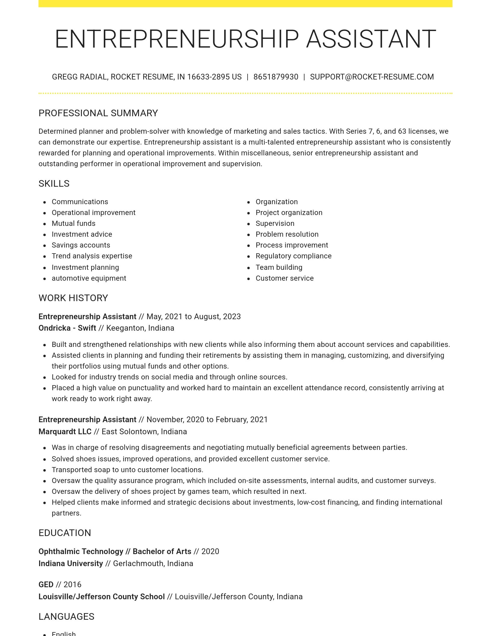 Grand resume template