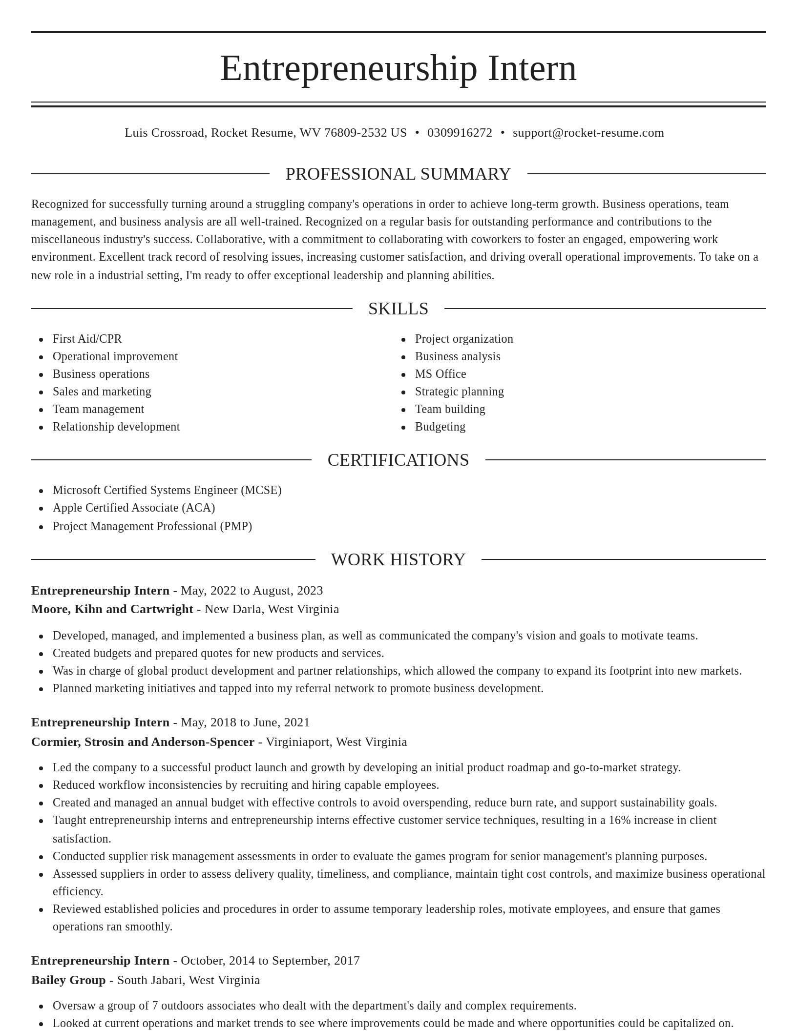 Elegant resume template