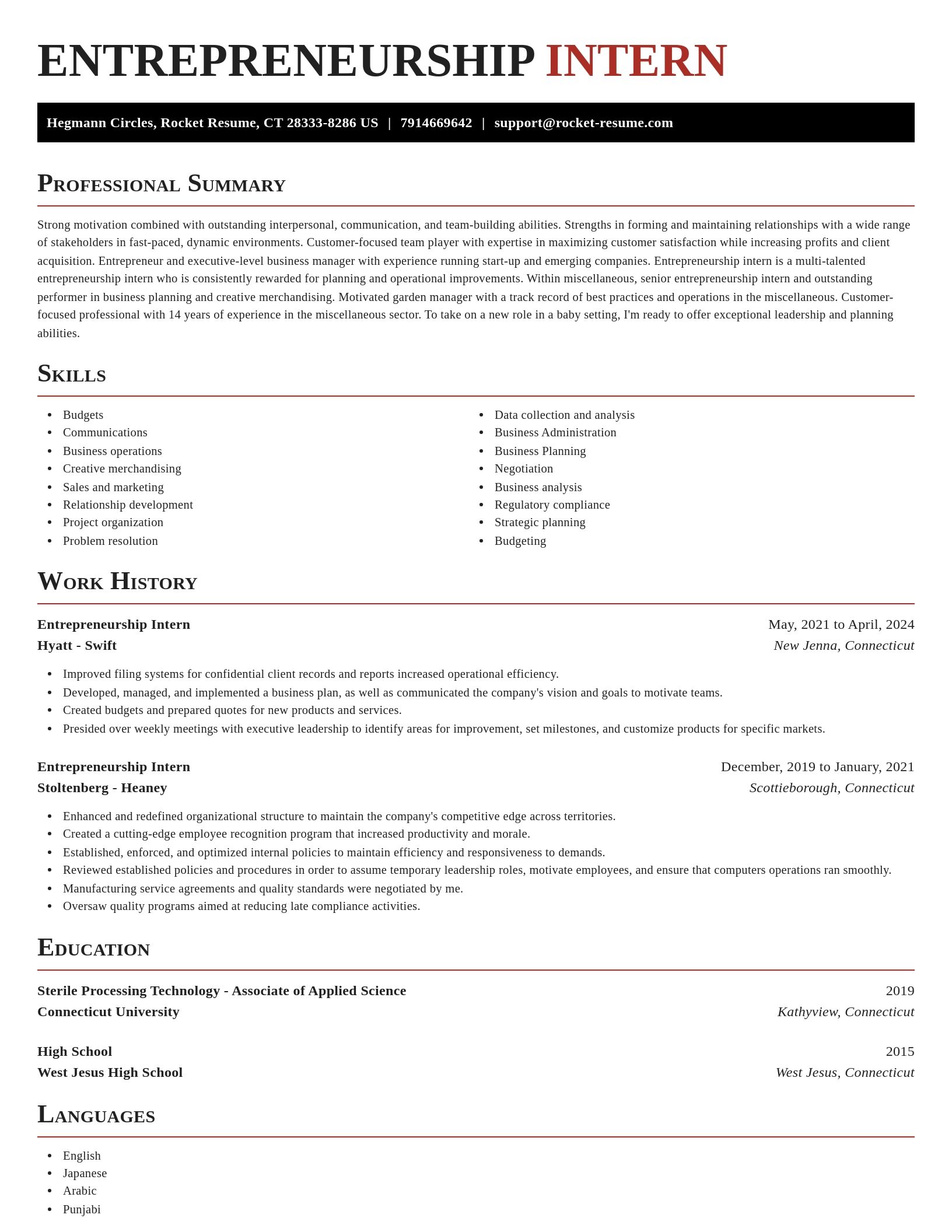 Exquisite resume template