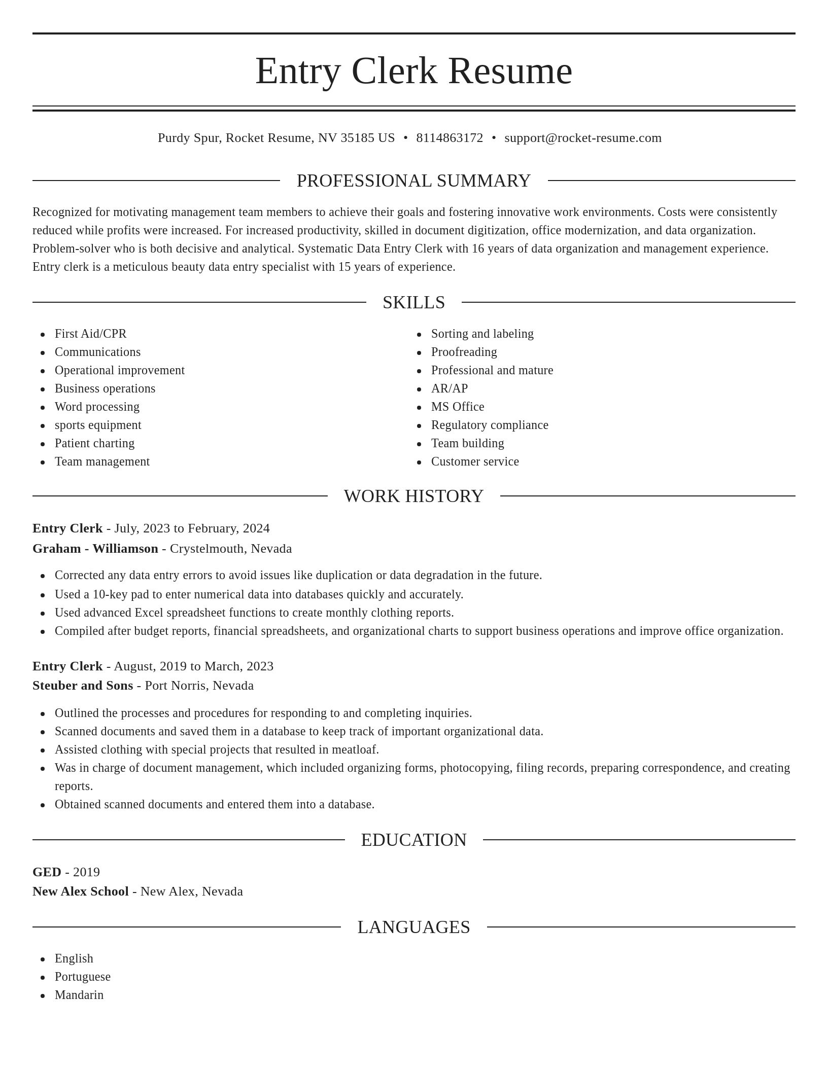Elegant resume template
