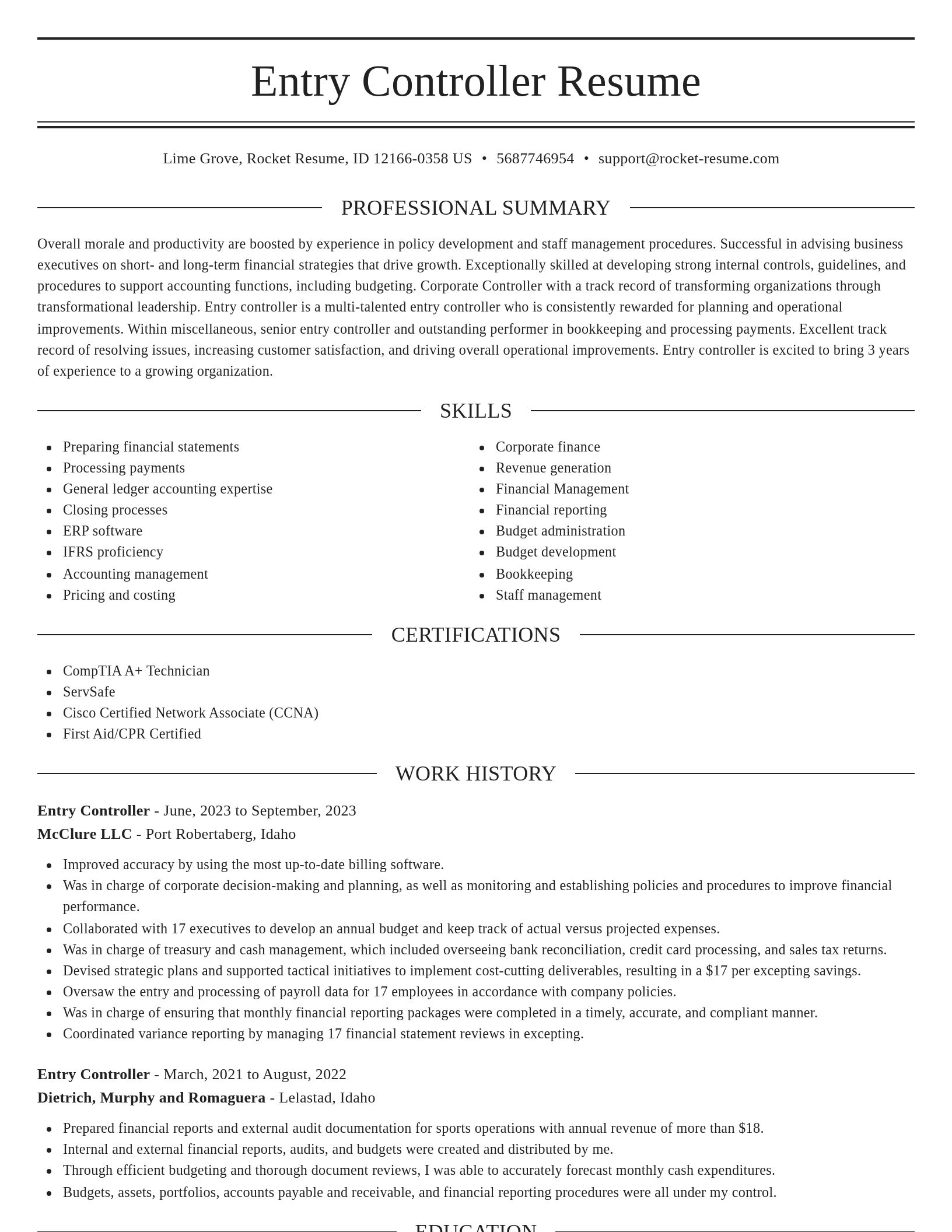 Elegant resume template