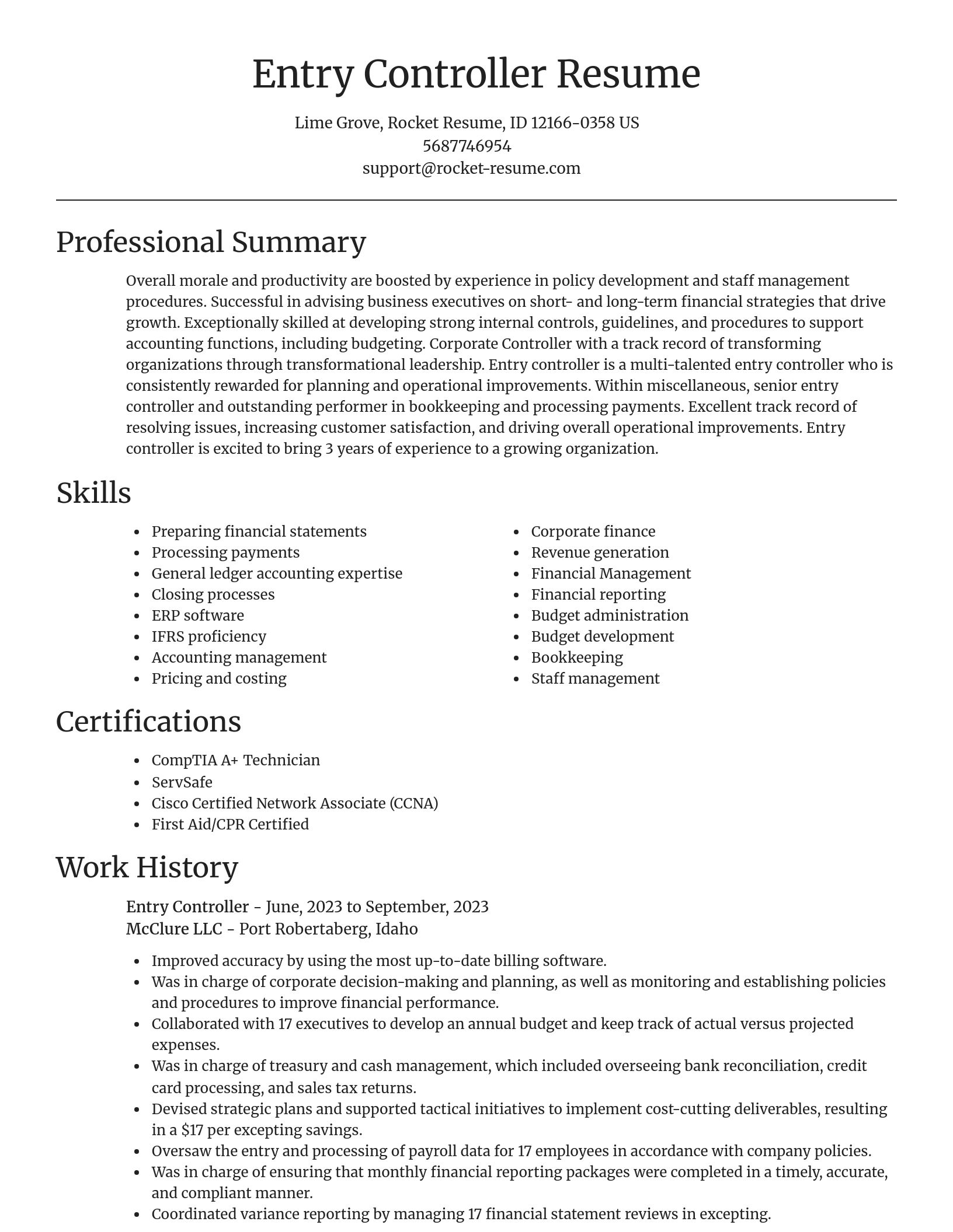 Focal Point resume template