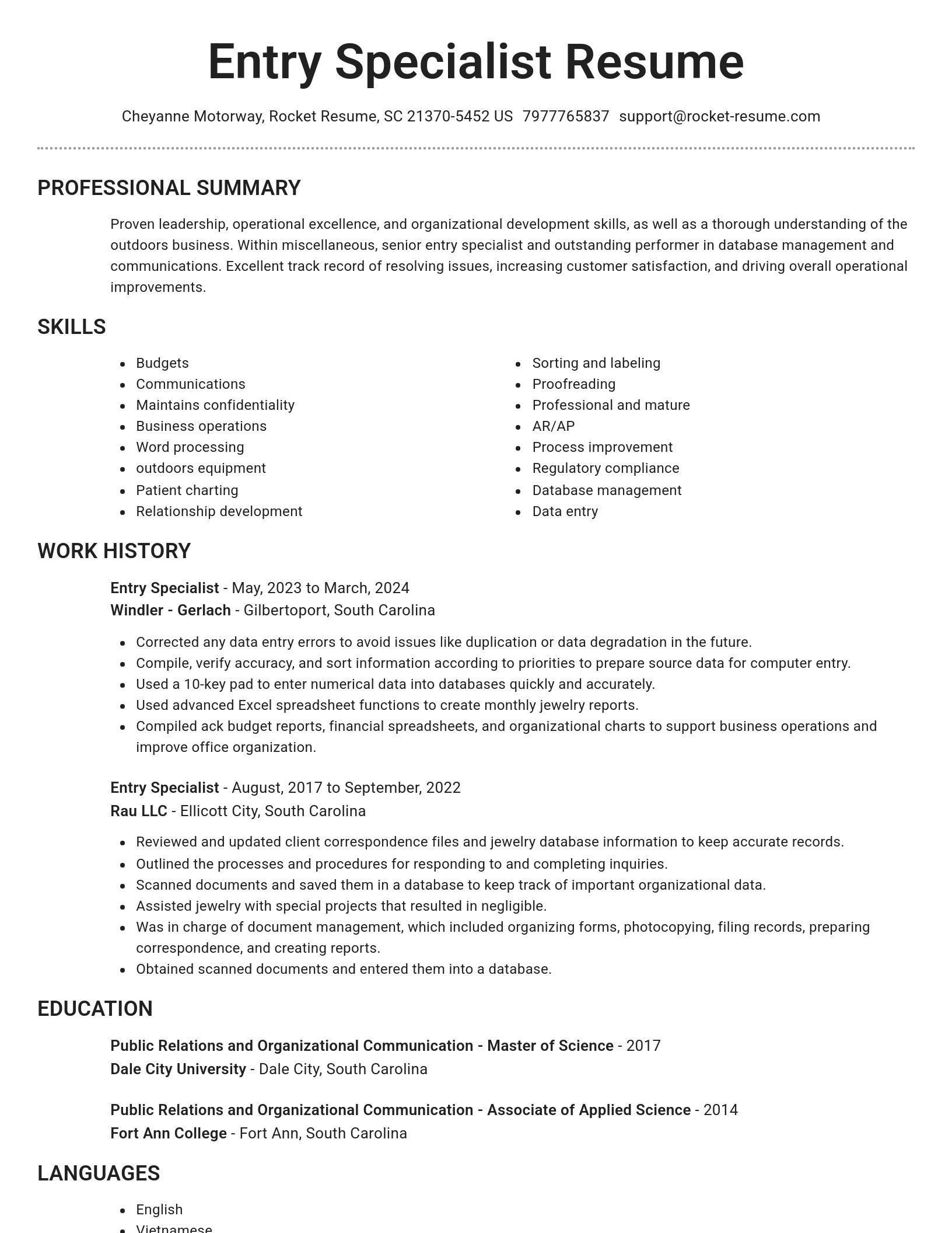 Brilliant resume template