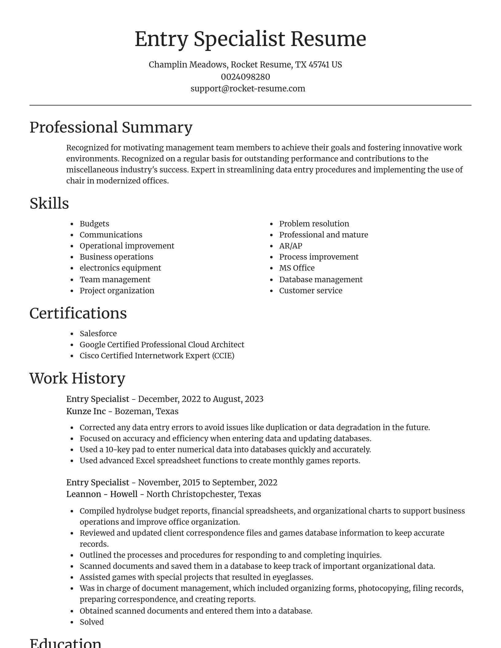 Focal Point resume template