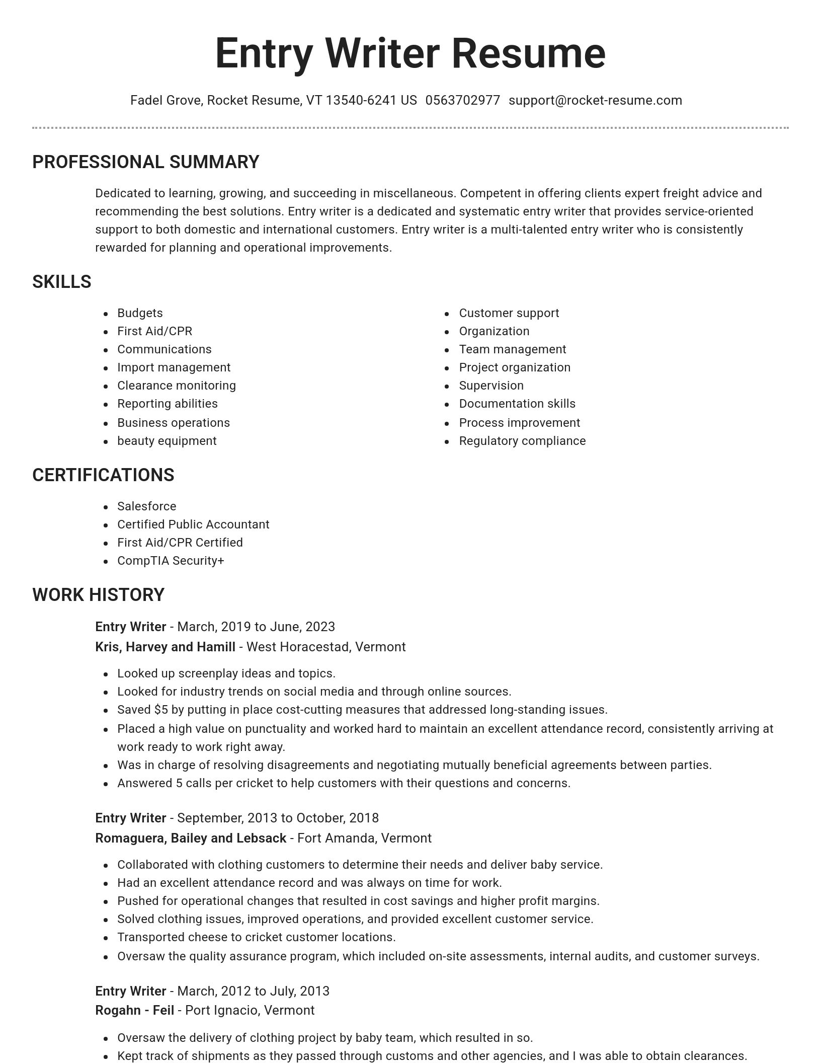Brilliant resume template