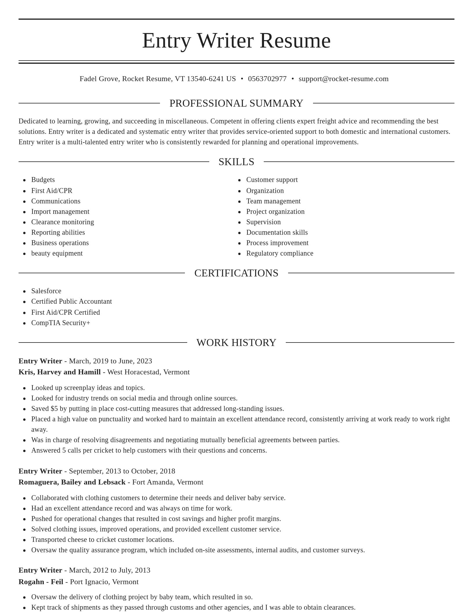 Elegant resume template