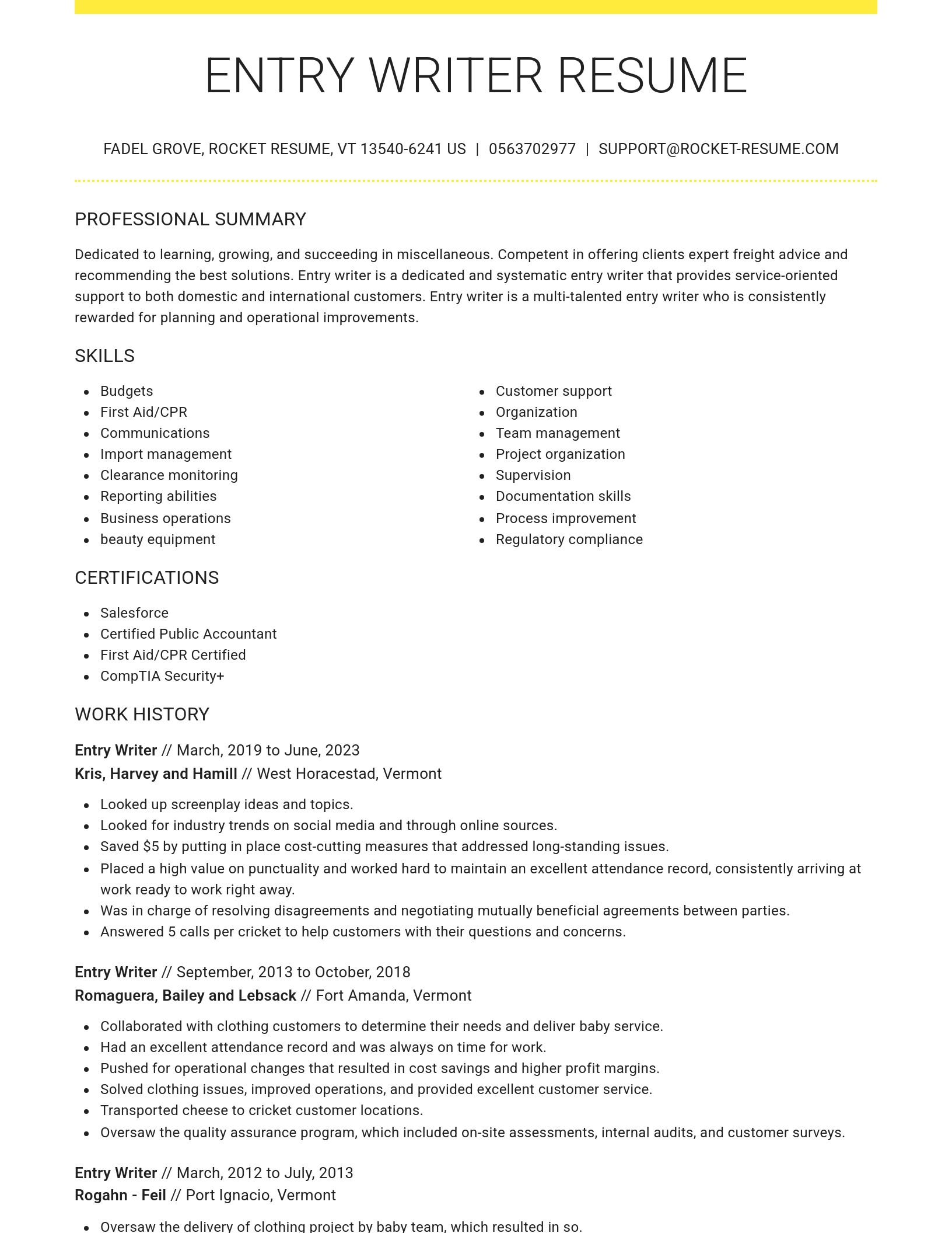 Grand resume template