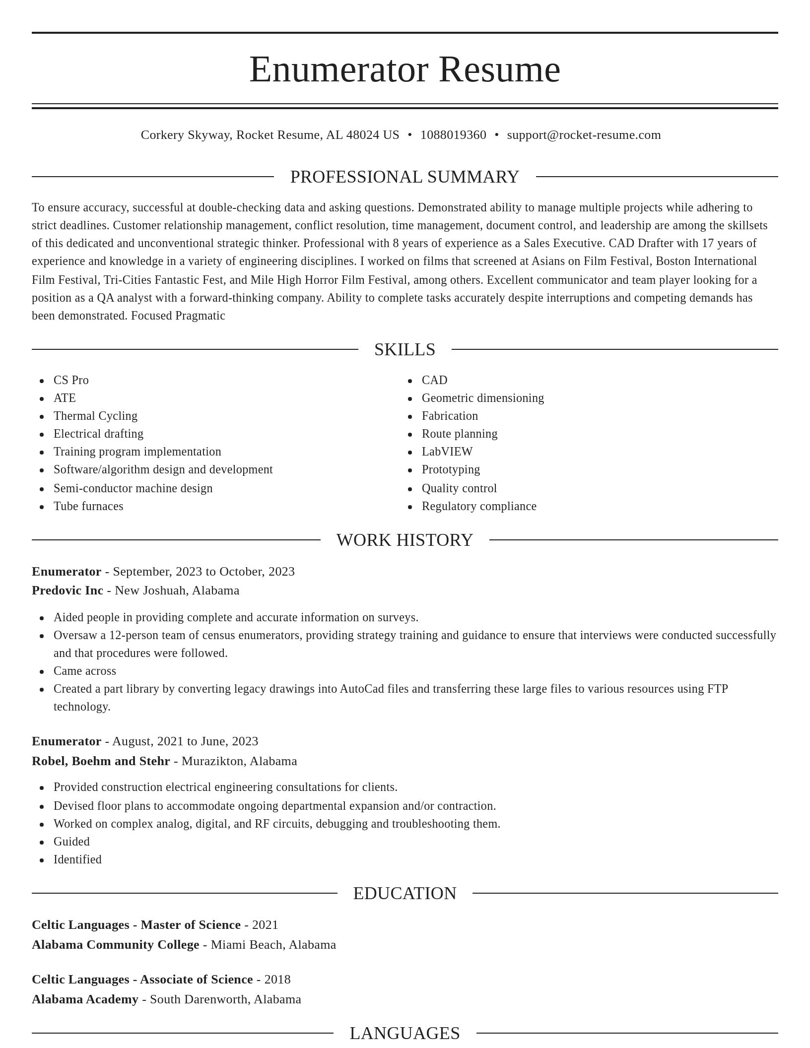 Elegant resume template