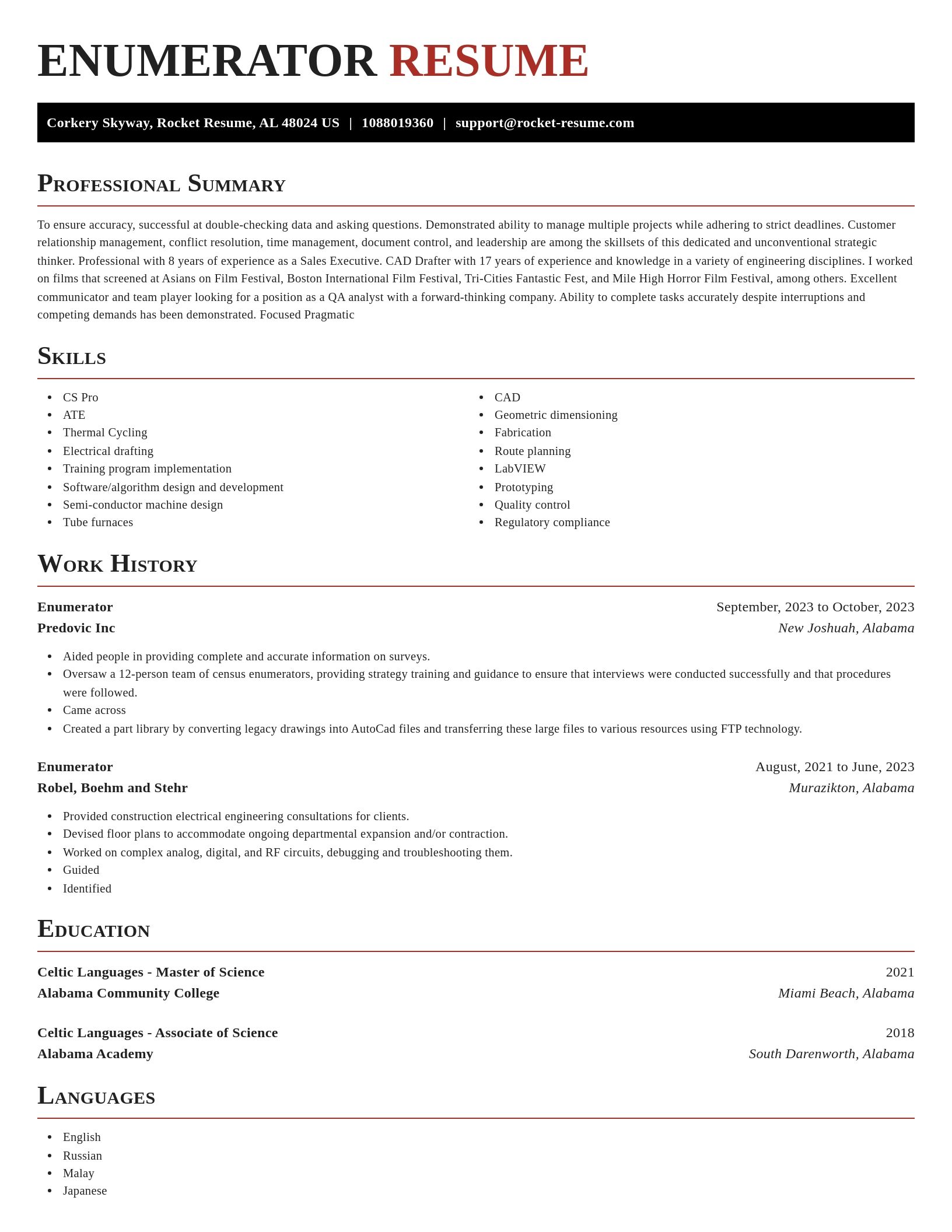 Exquisite resume template