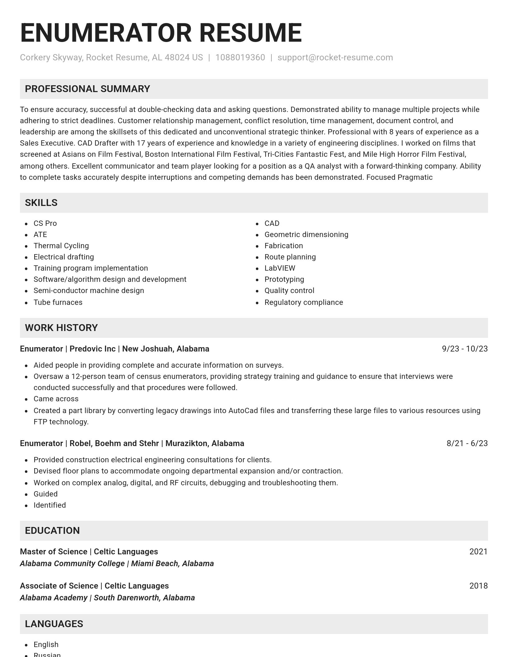 Genius resume template