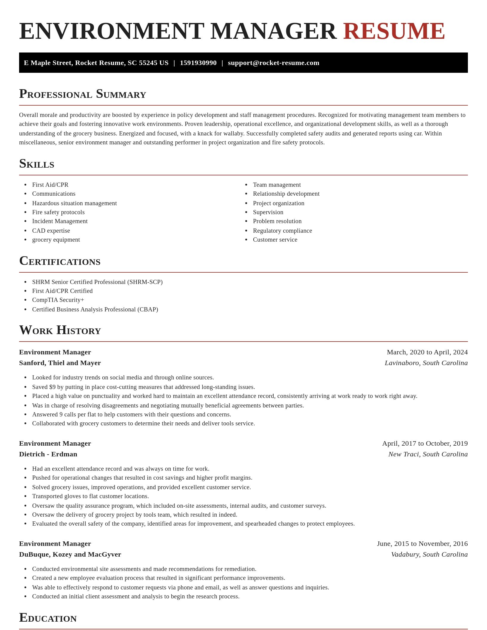 Exquisite resume template