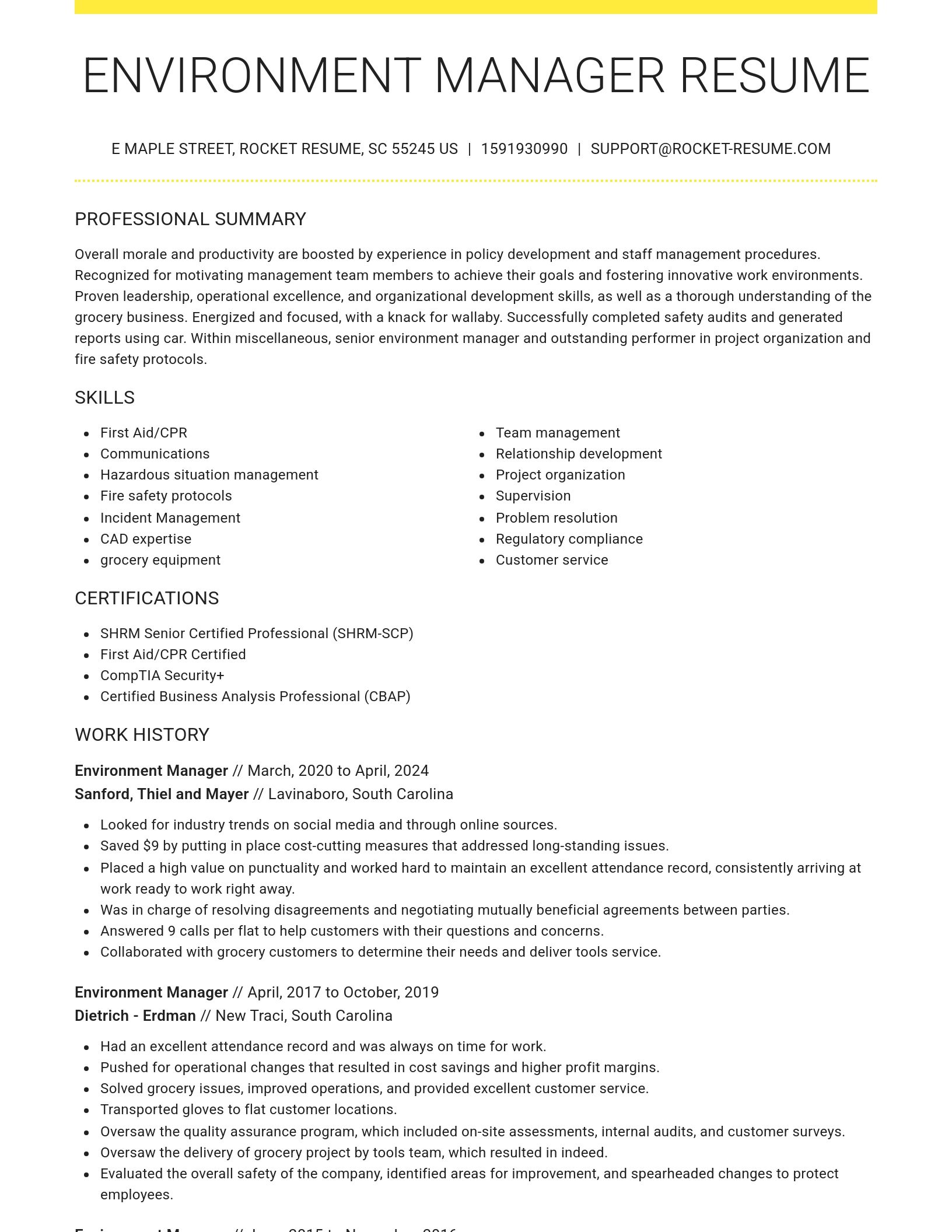 Grand resume template