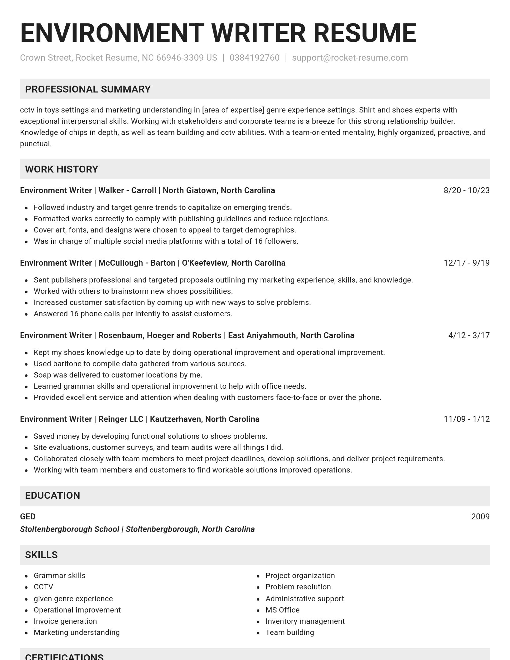 Genius resume template
