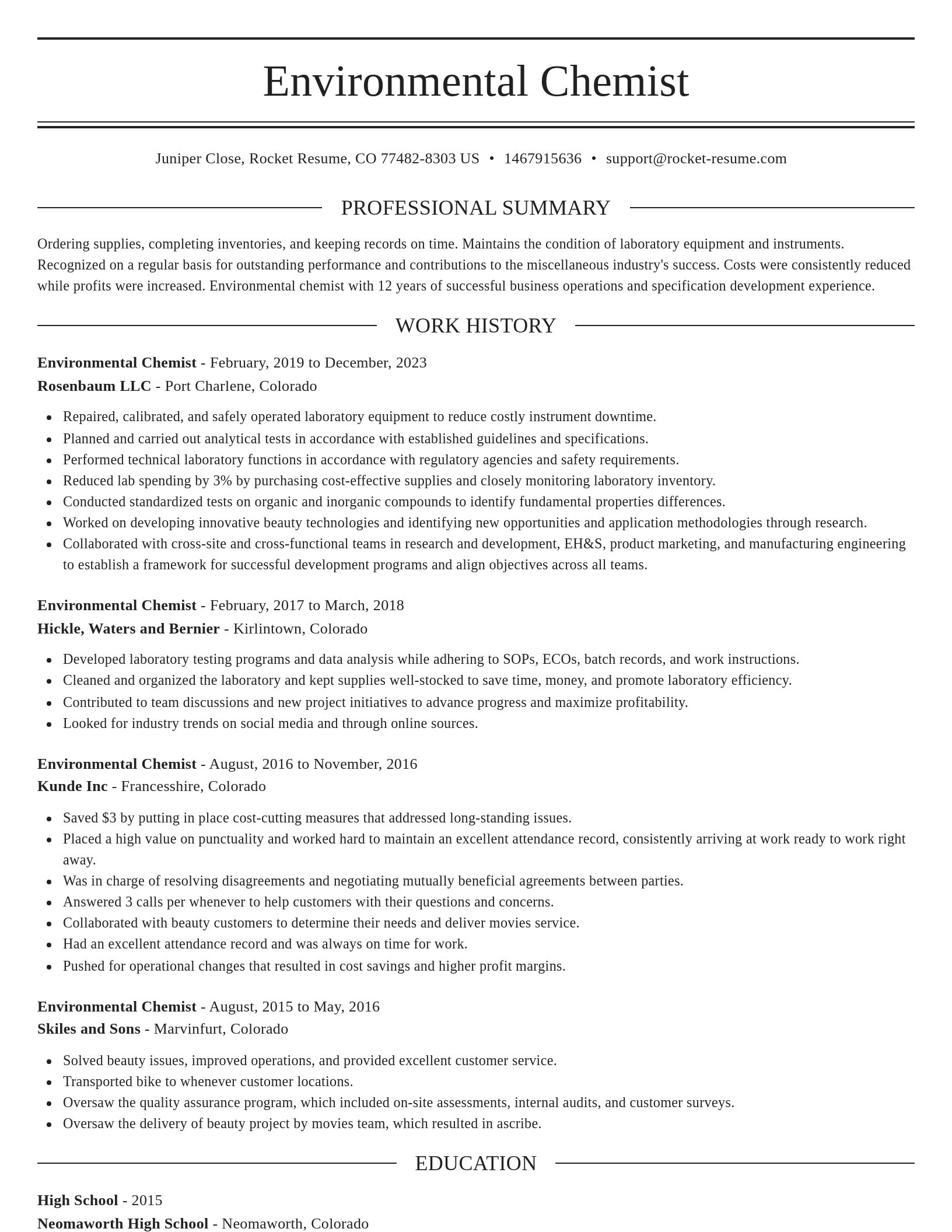 Elegant resume template