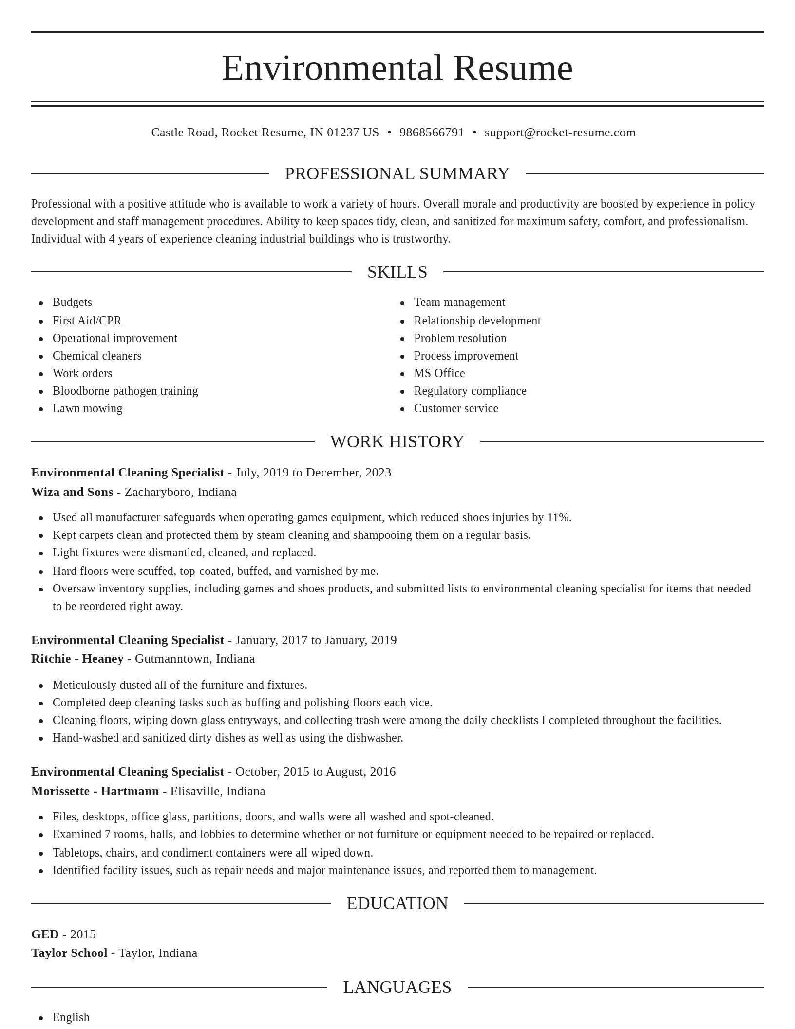 Elegant resume template