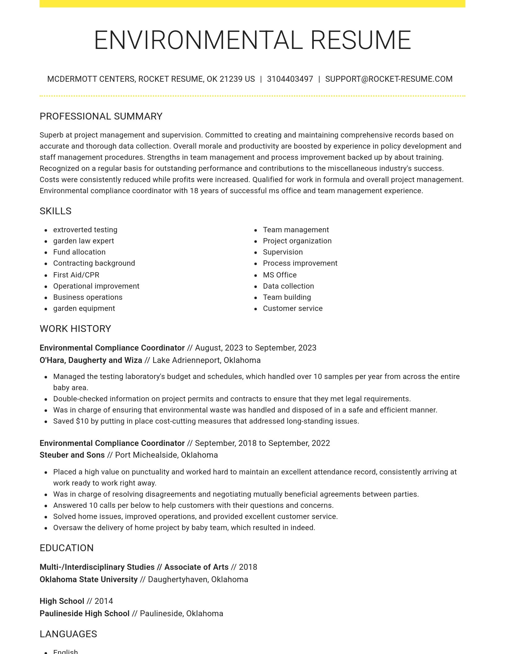 Grand resume template
