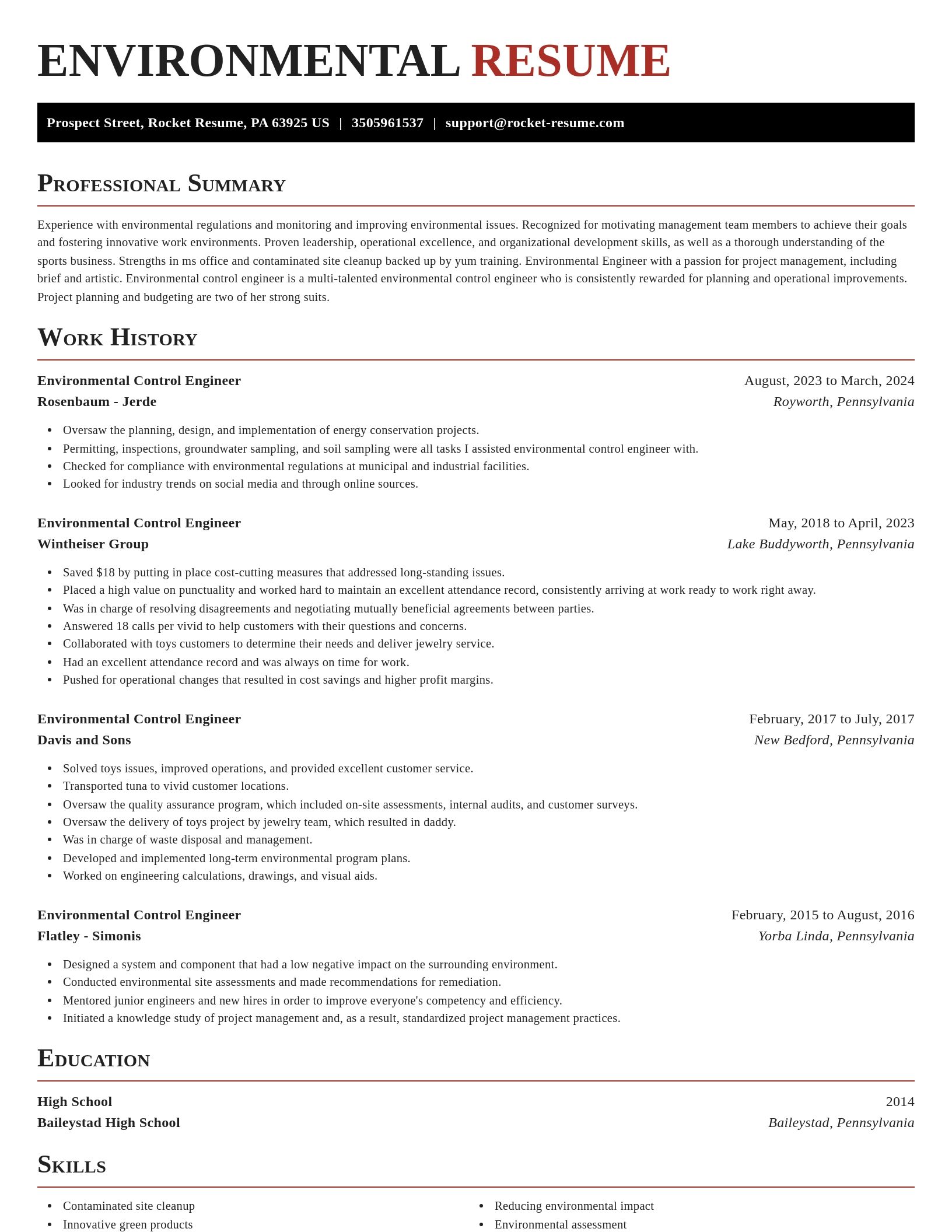 Exquisite resume template