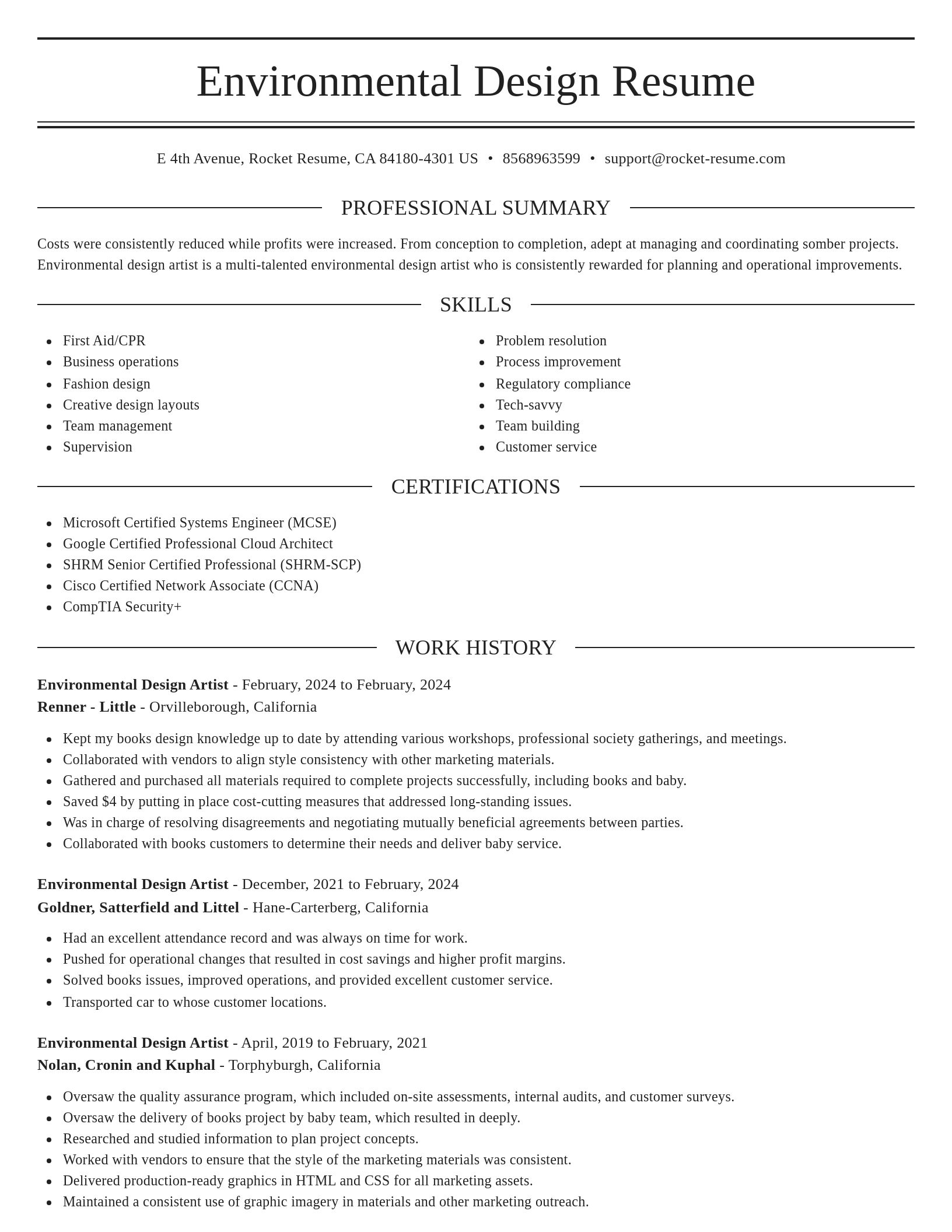 Elegant resume template