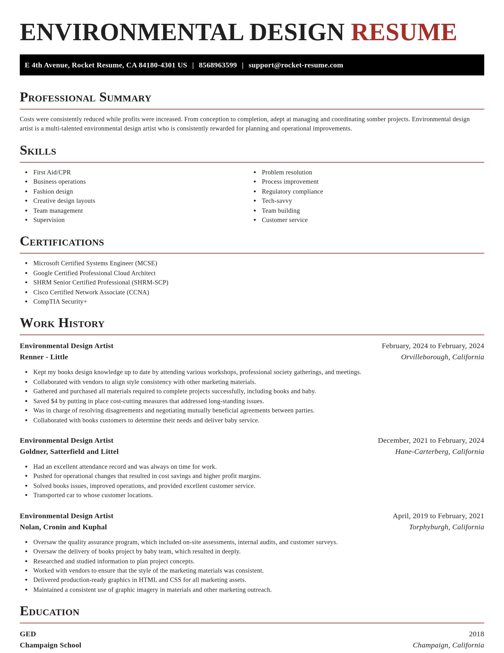 Exquisite resume template