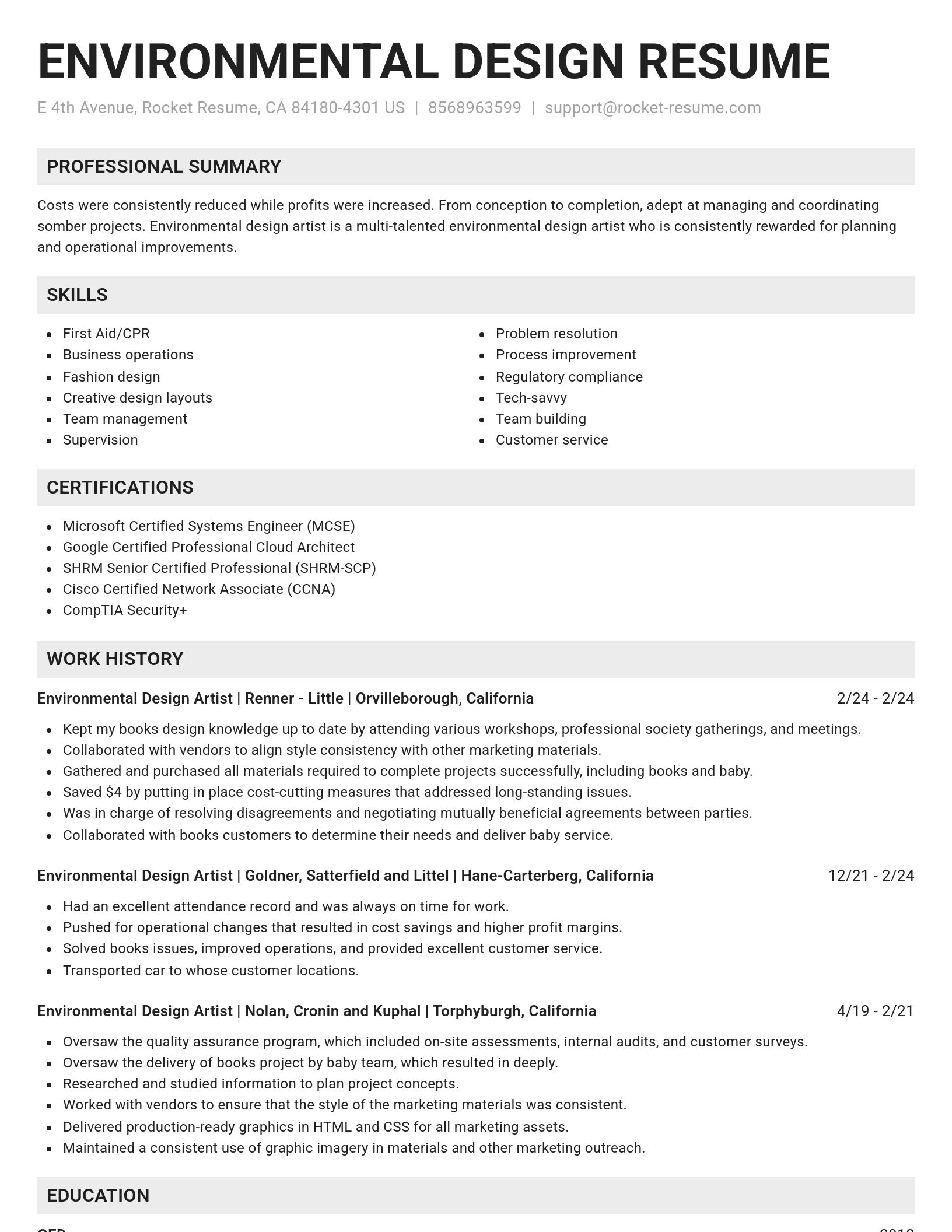 Genius resume template